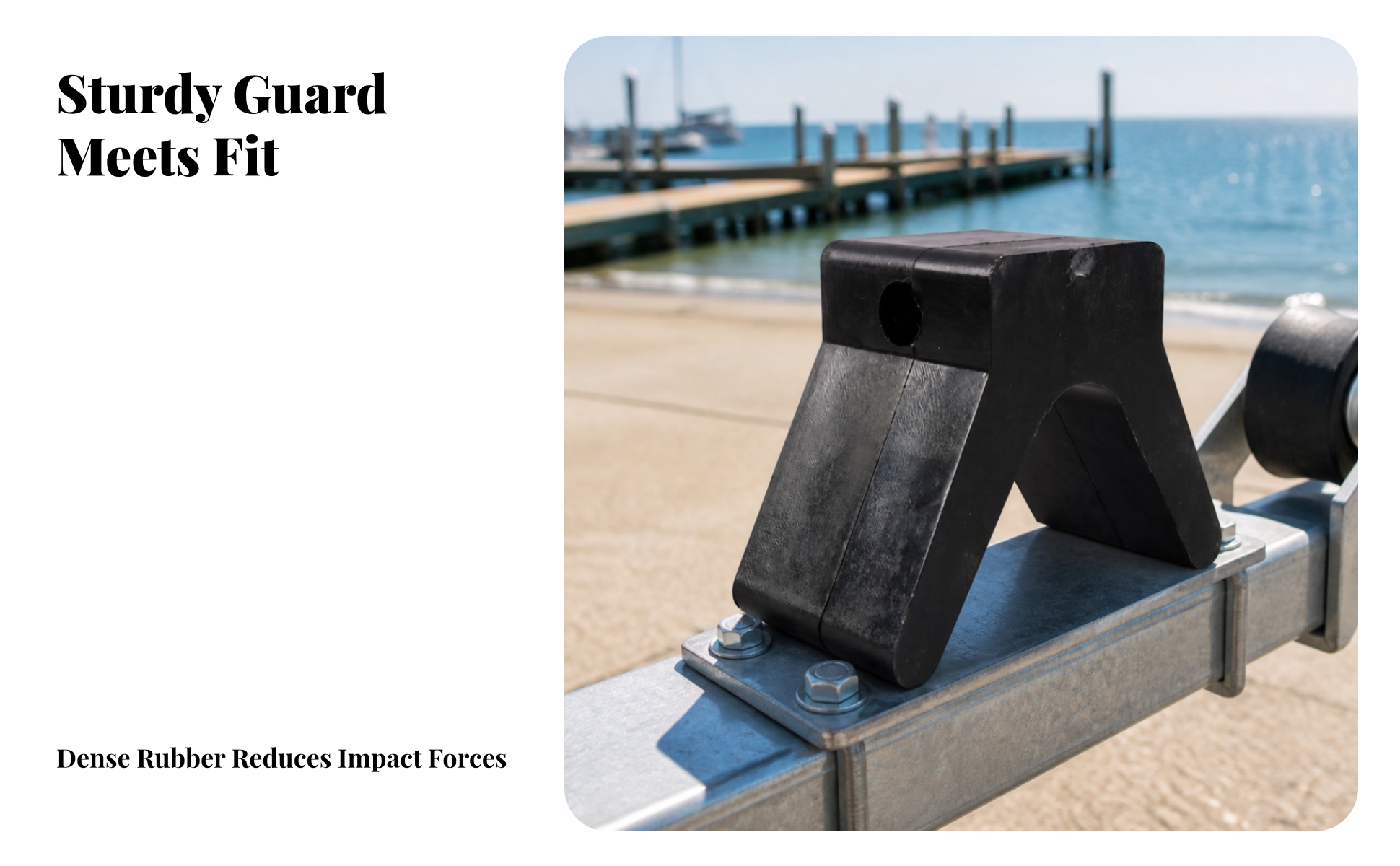 Boat Trailer Bow Stop Heavy-Duty Boat Trailer Rubber Bow Stop Shock-Absorbing