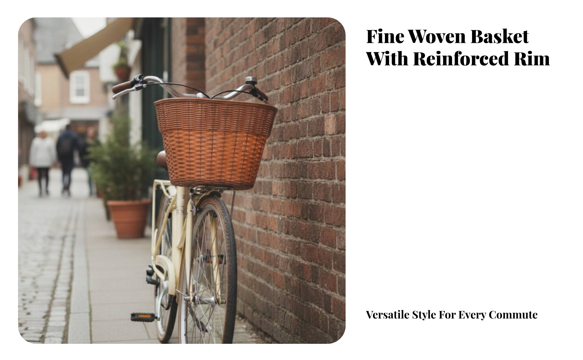 Front Bike Basket Long-Lasting Front Bike Basket Secure for Commuting, Commuters