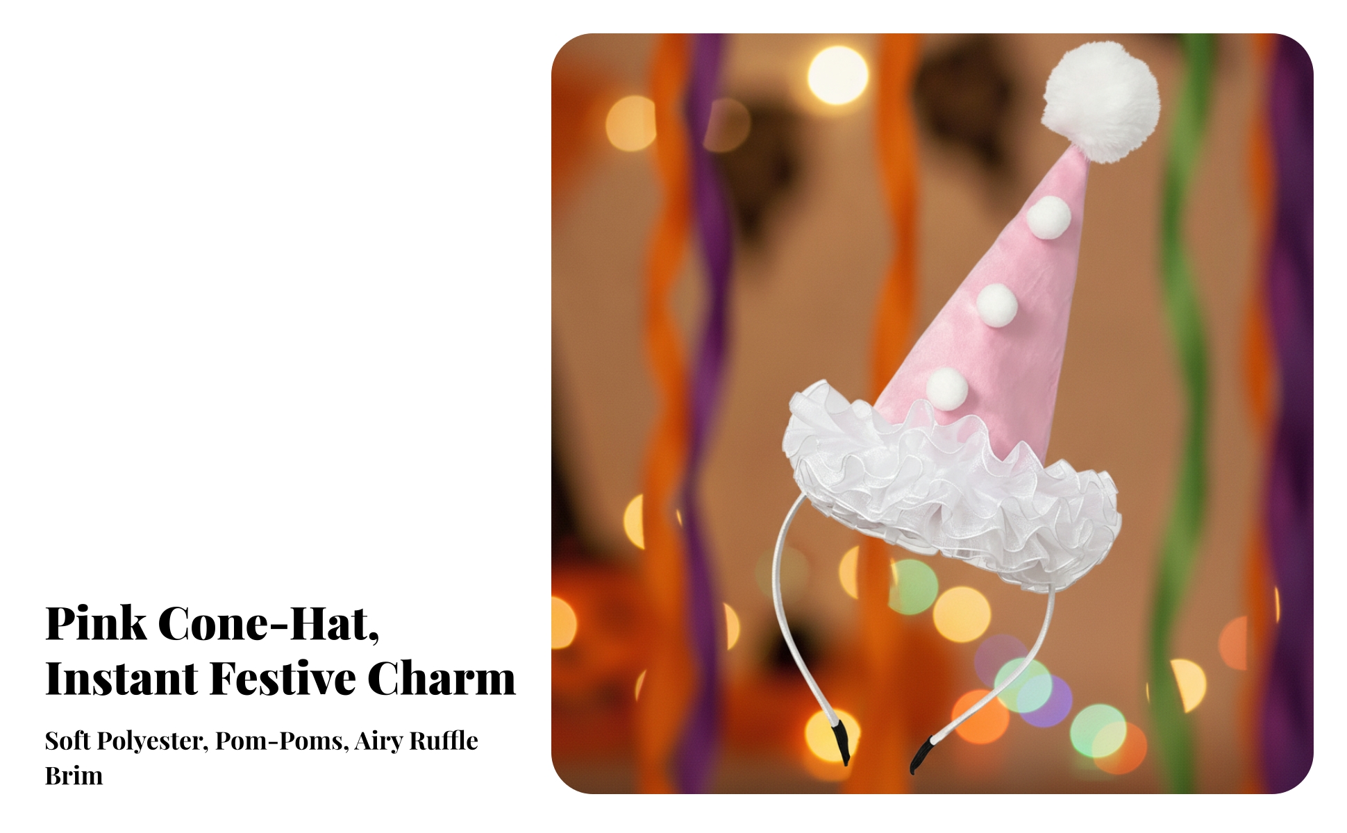 Clown Hat Headband Novelty Clown Headband Playful for Costume Parties, Halloween