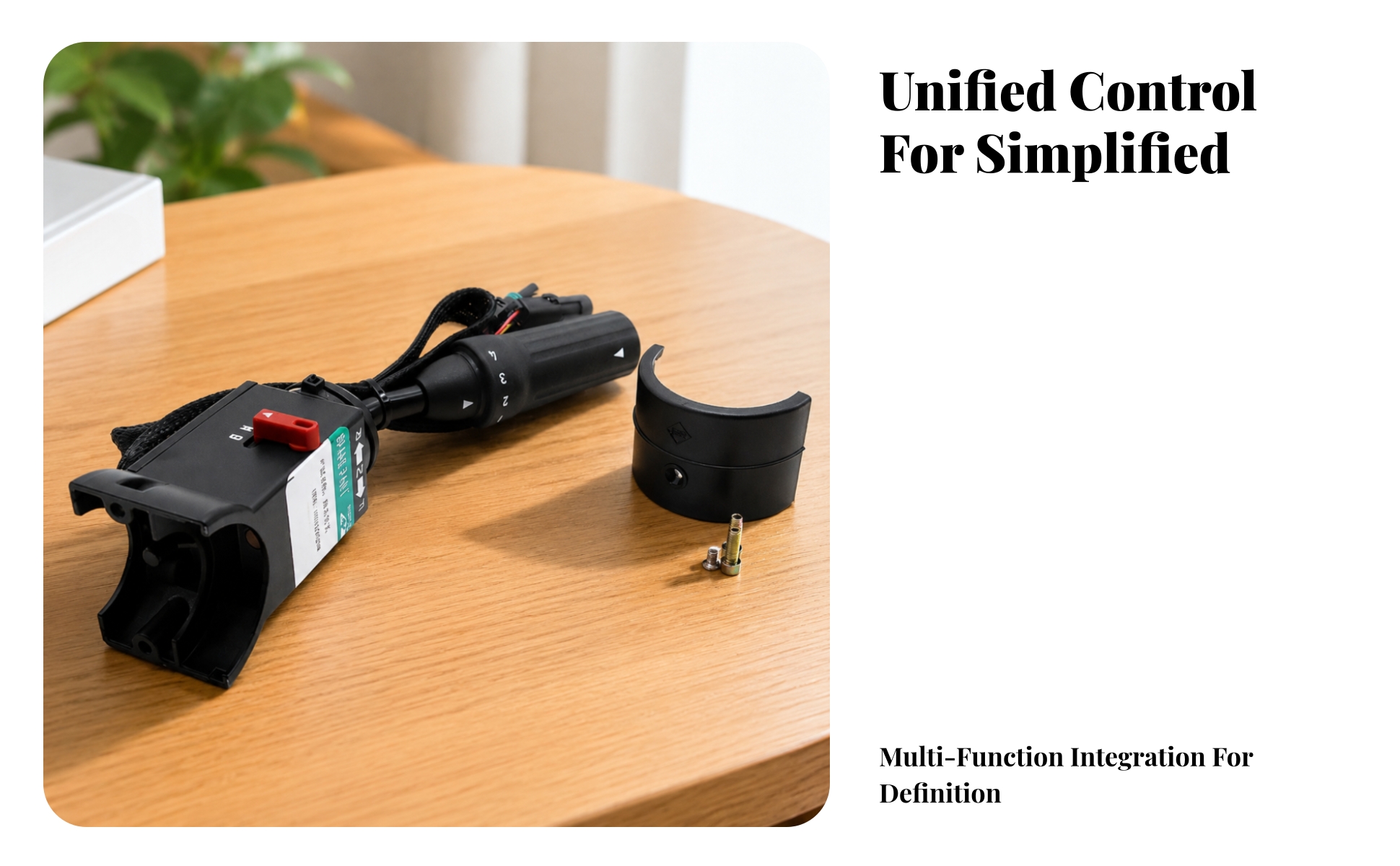 Control Lever with Mounting Clamp Sturdy for Construction Vehicles