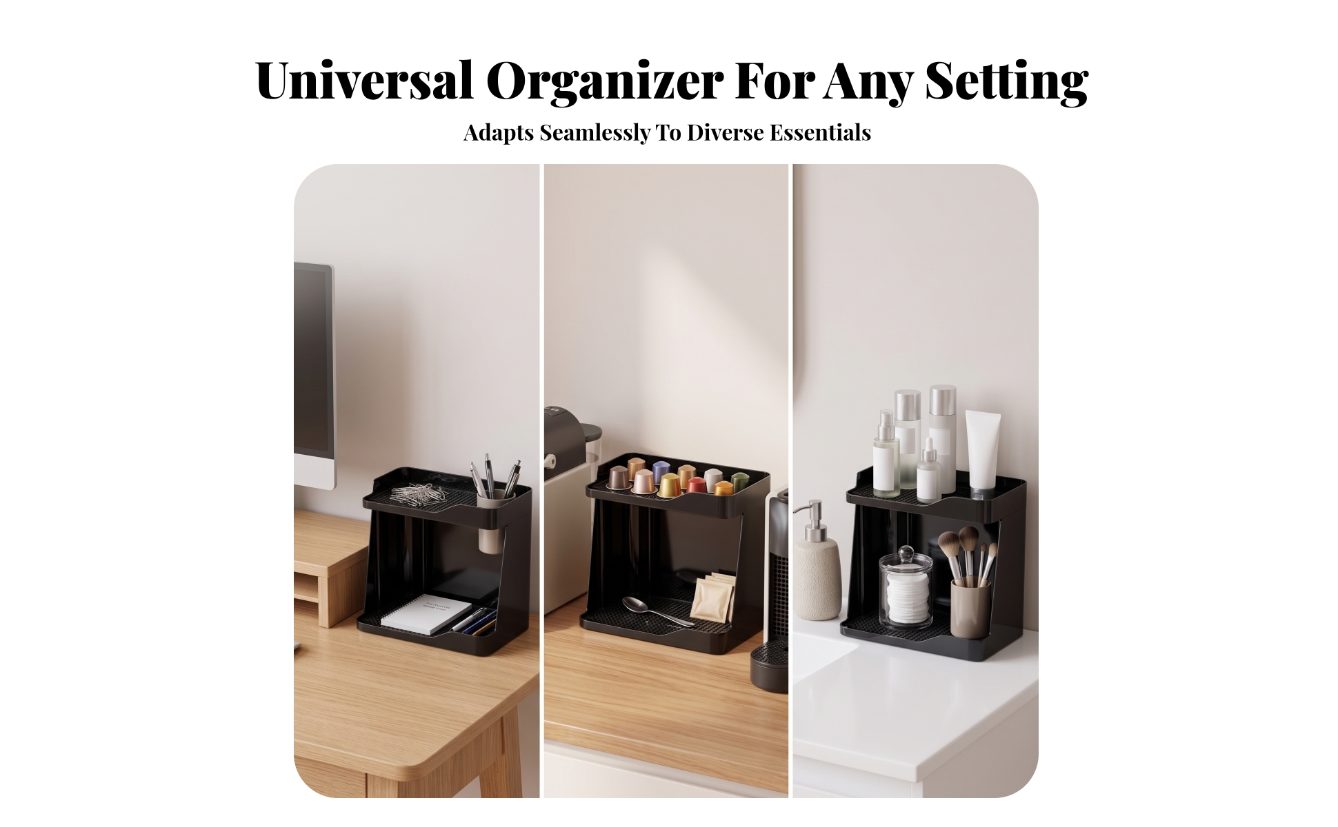 Dual-Level Storage Rack Double-Layer Countertop Storage Storage areaSaving