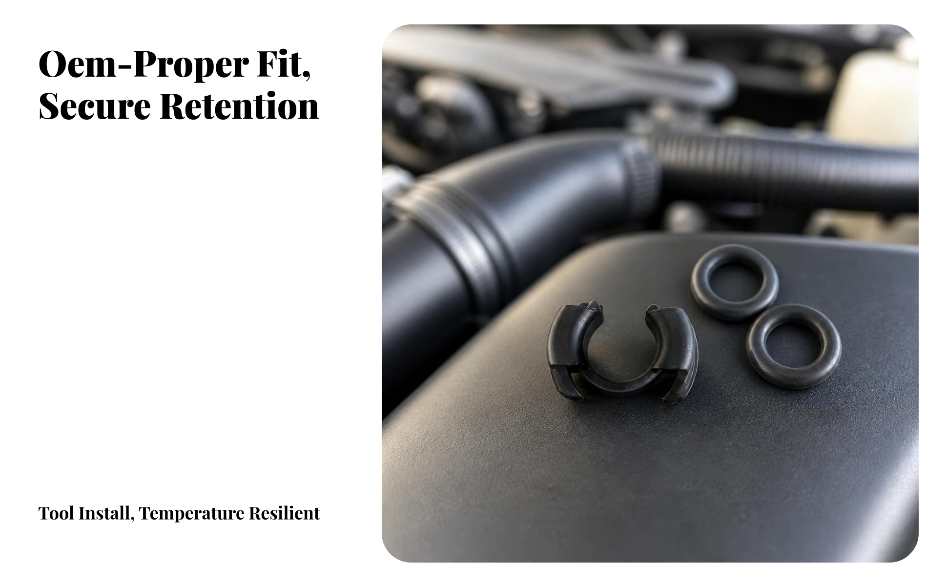 Fastener Slim Car Pipe Clamp with Rubber Sealing Rings