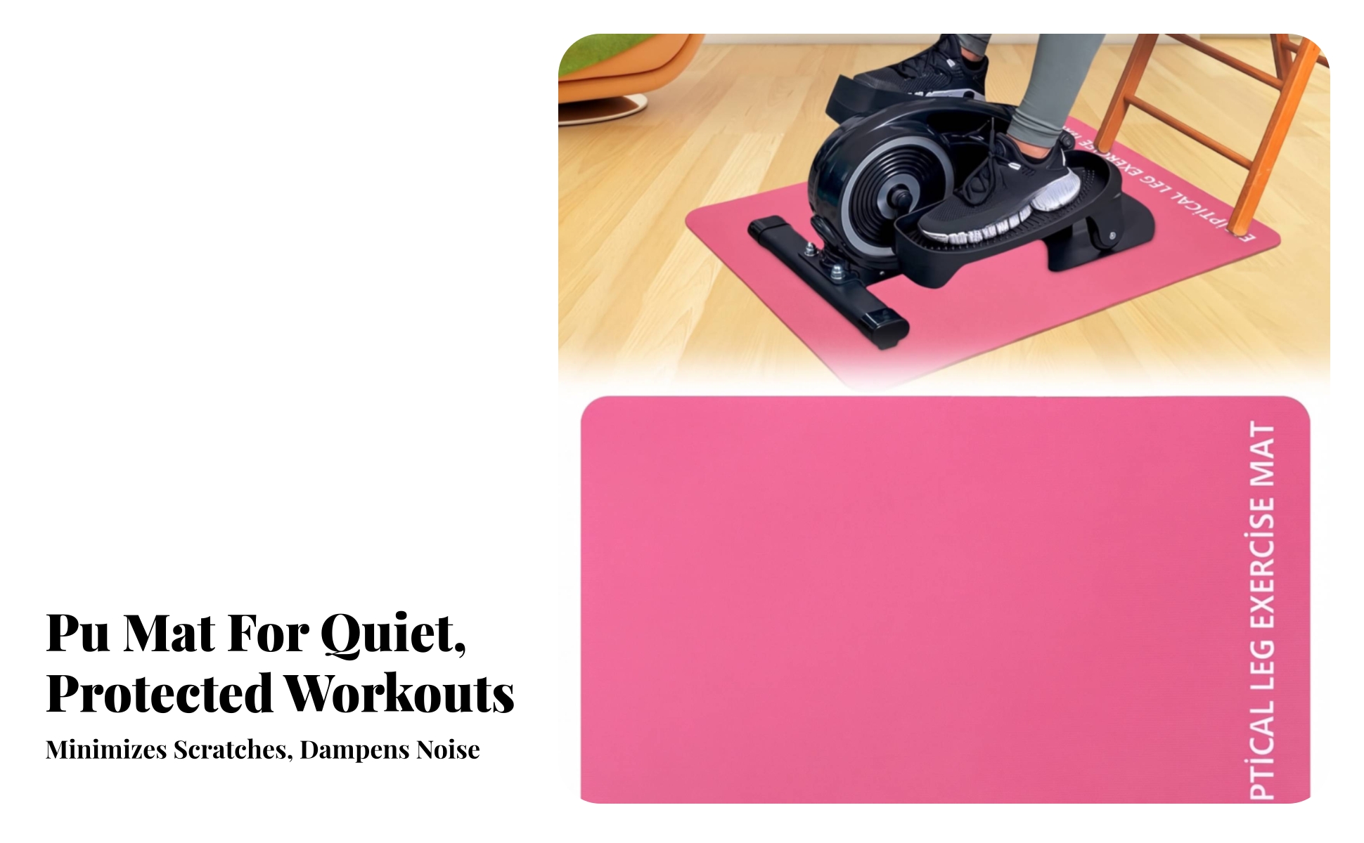 Stepper Mat Anti-Slip Exercise Equipment Mat Shock-Absorbing for Apartments