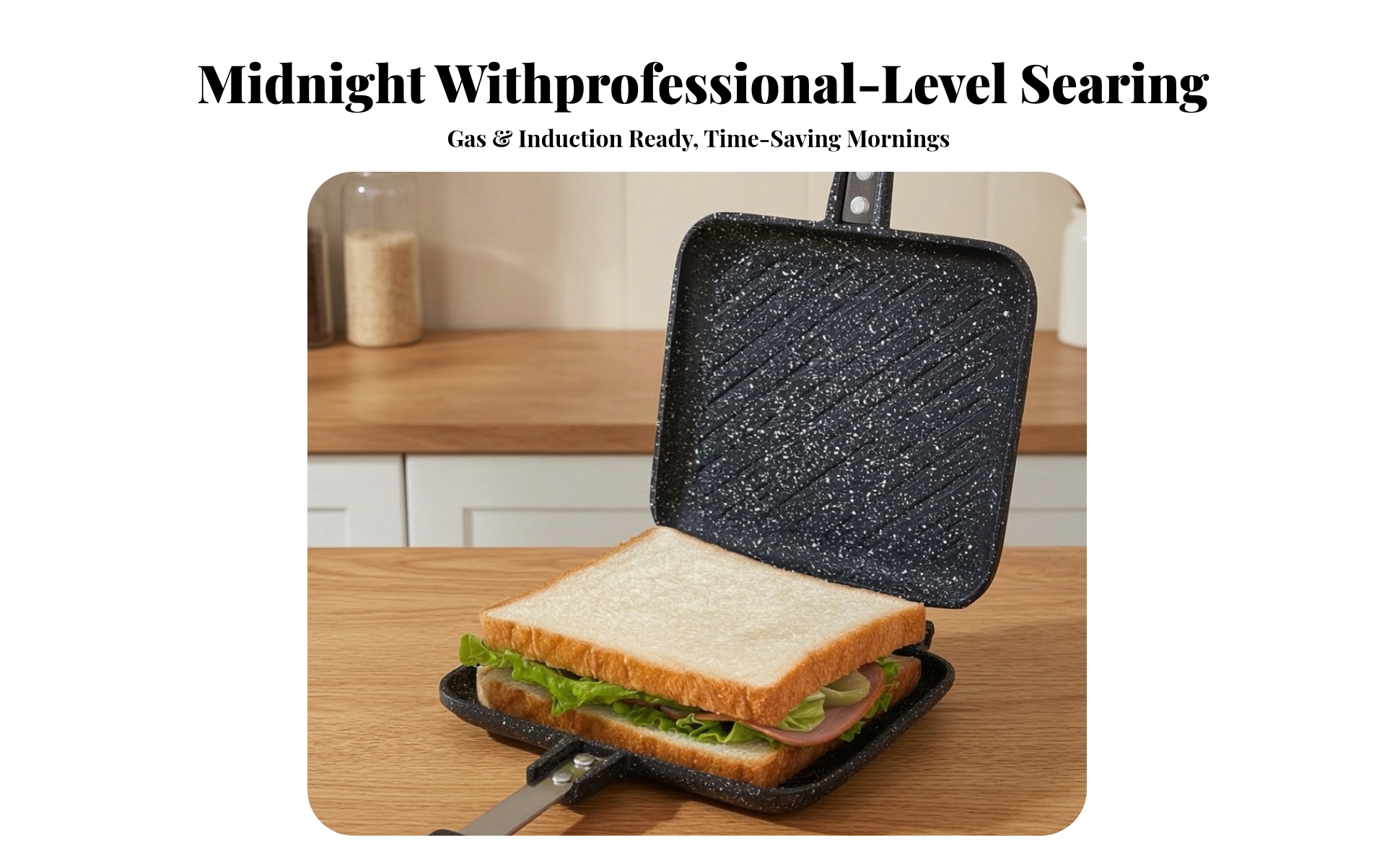 Double-Sided Sandwich Pan Induction Compatible Double-Sided Sandwich Grill