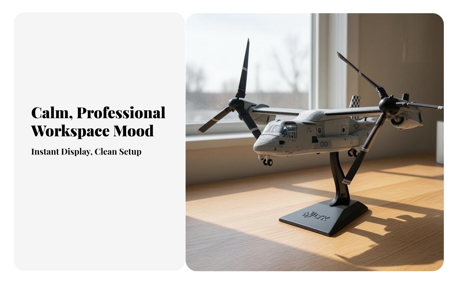 V-22 Tiltrotor Model 1/72 Scale MV-22B Model Diecast for Shelf, Office