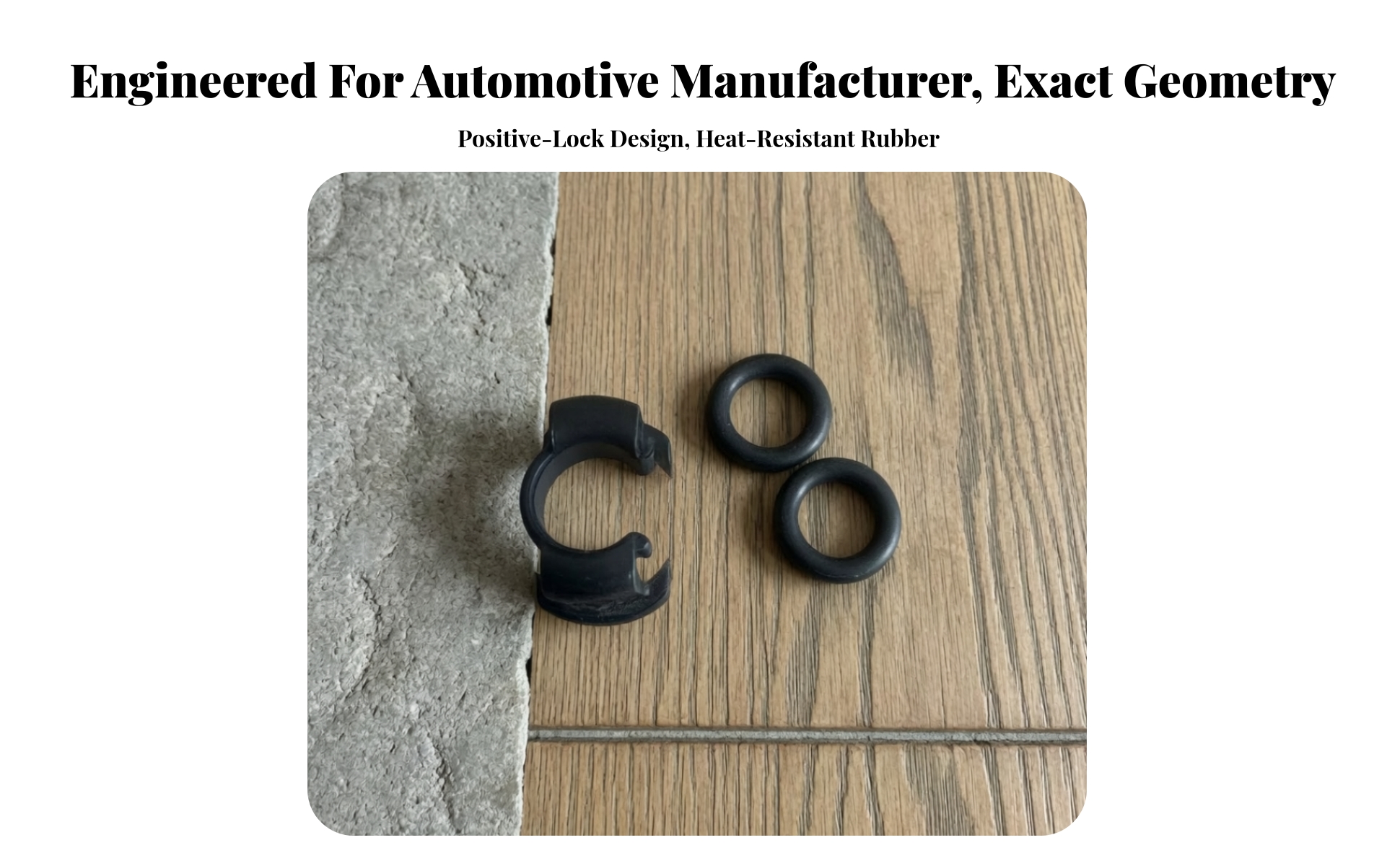 Fastener Slim Car Pipe Clamp with Rubber Sealing Rings