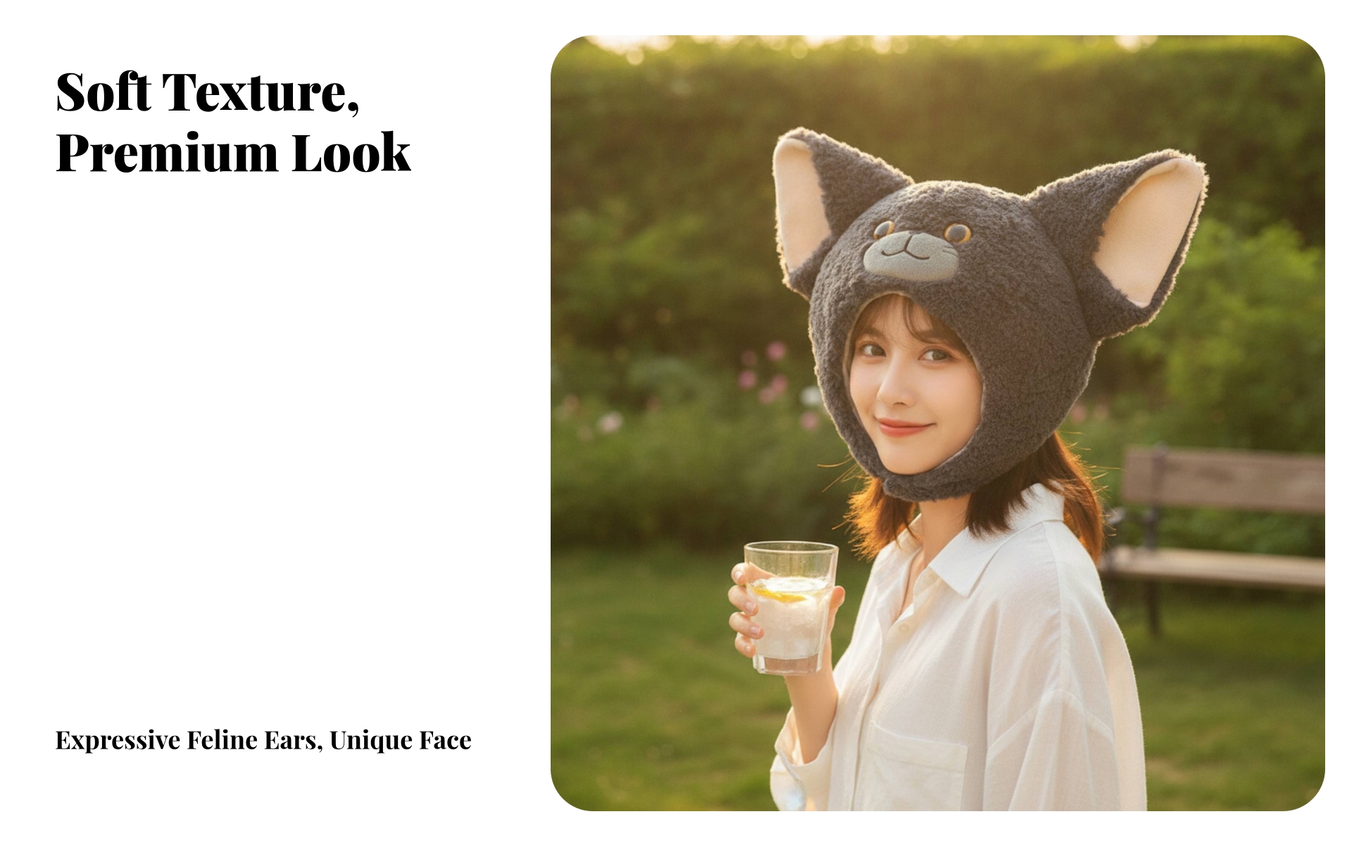 Soft Cat Hat Novelty Cat Hat with Ears Soft for Costume Parties, Photo Shoots