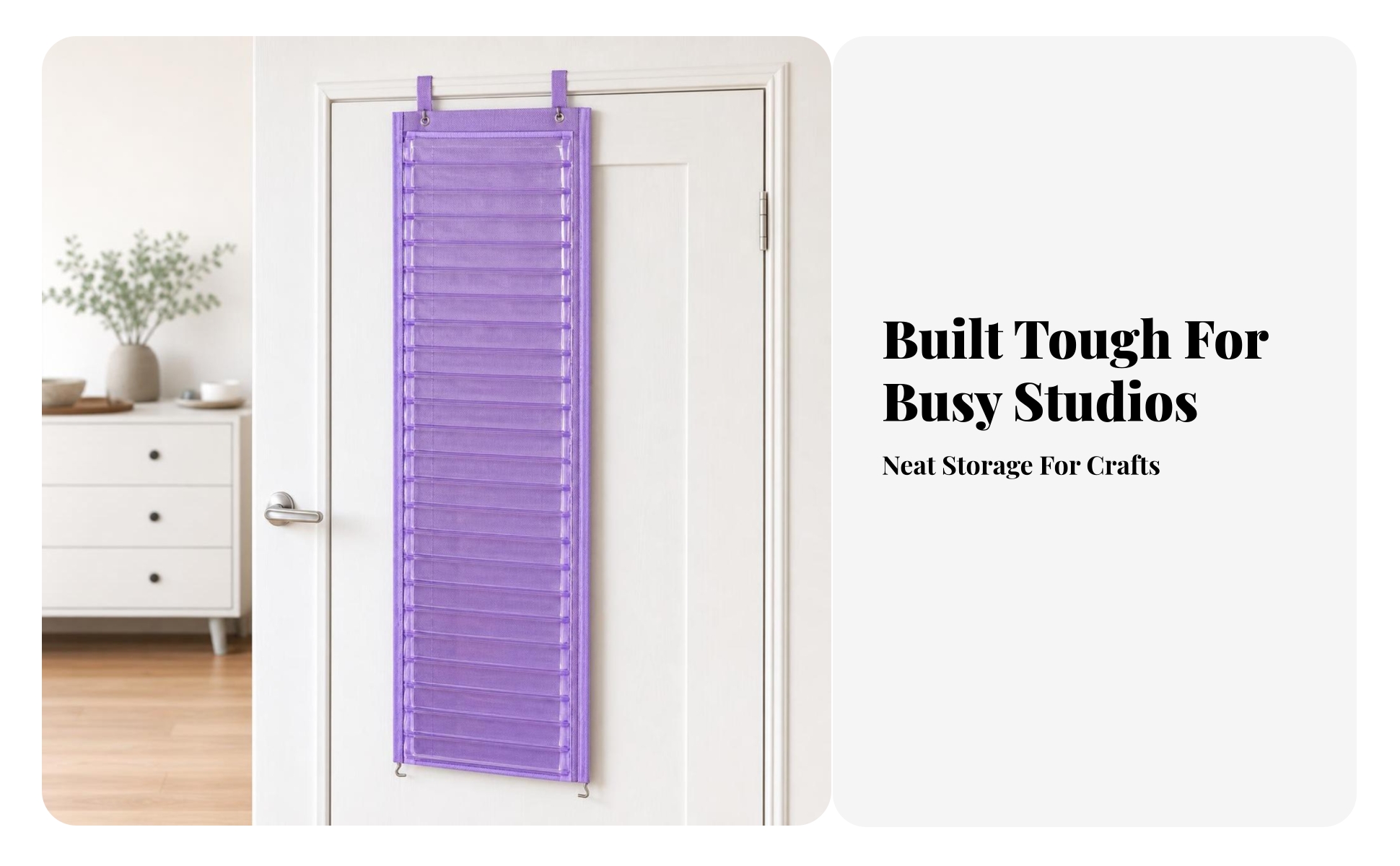 Wall Hanging Organizer with Pockets Transparent for Bedroom, Sewing Room
