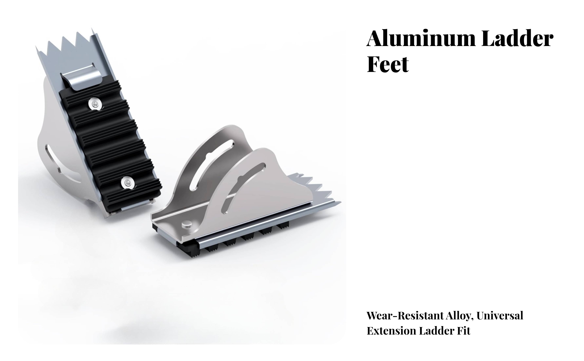 Replacement Ladder Foot Aluminum Extension Ladder Shoe Serrated for Contractors
