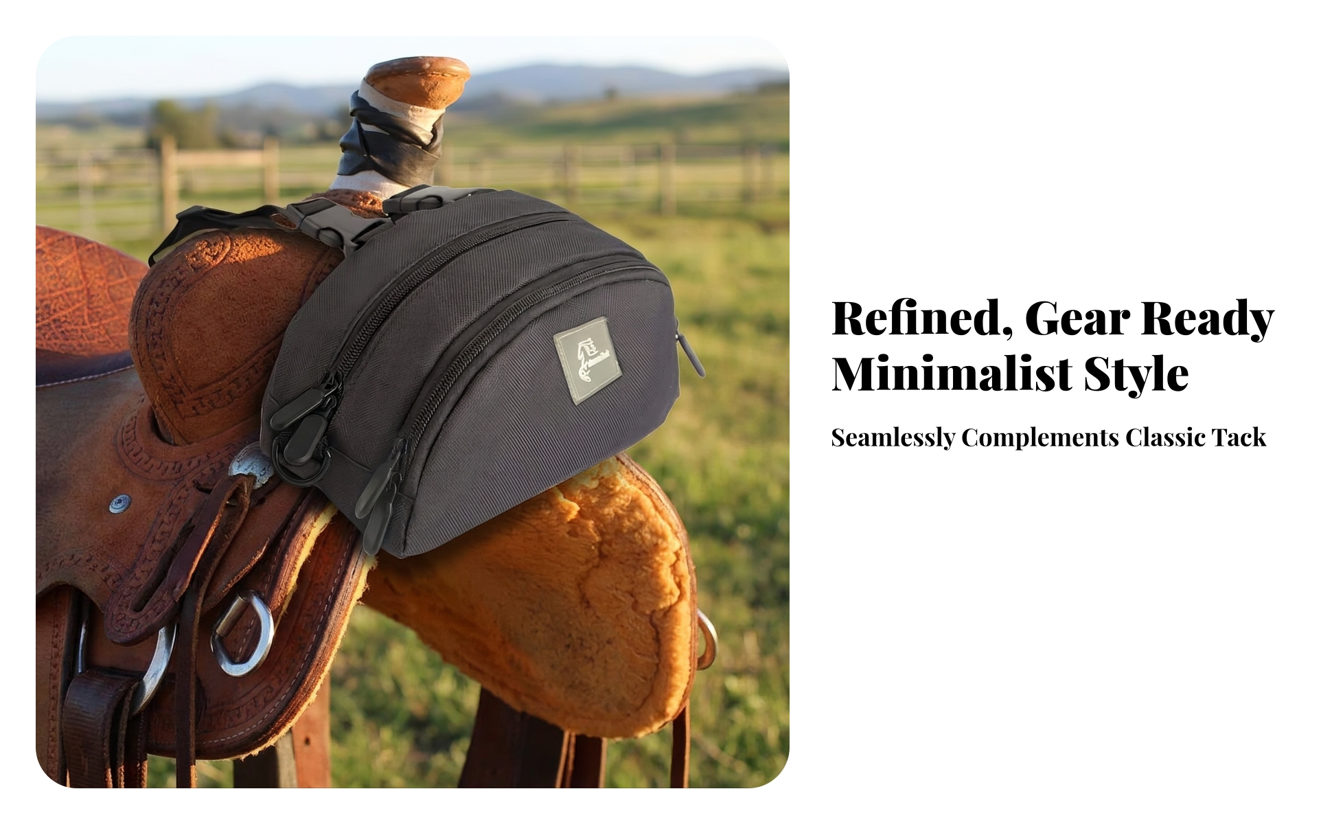 Saddle Bag with Compartments Tough Horse Saddle Bag Secure for Trail Riders