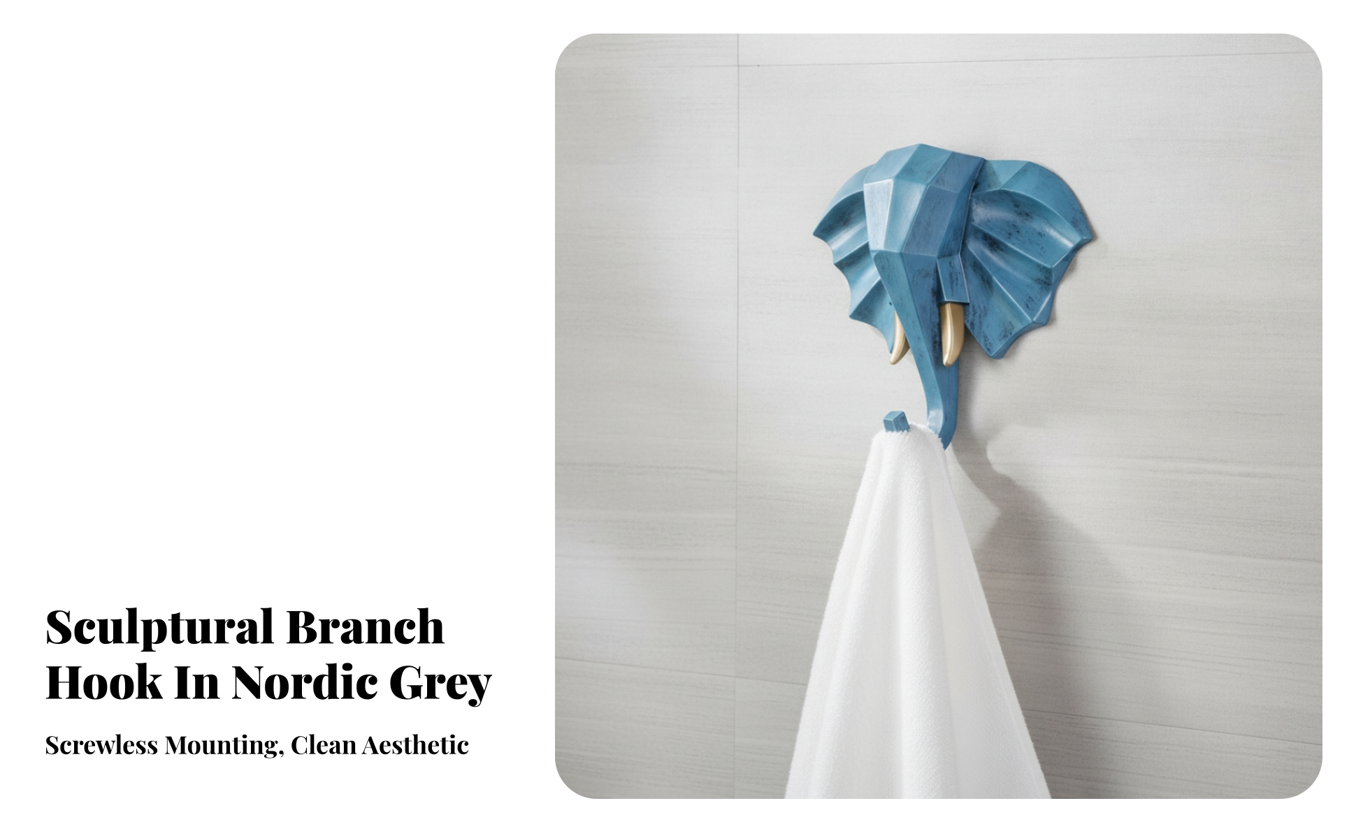 Resin Wall Hook No Elephant-Head Wall Hook Easy Installation