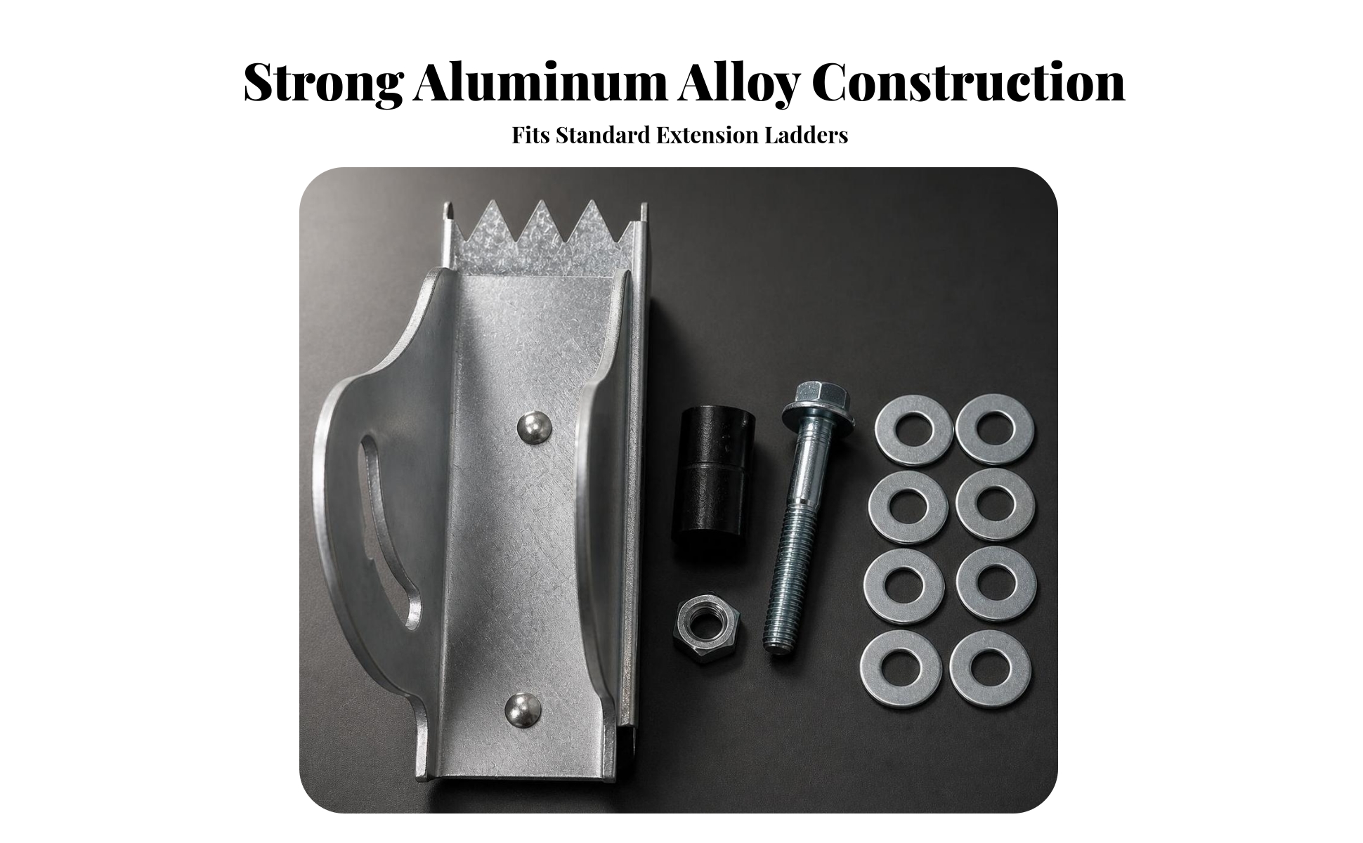 Replacement Ladder Foot Aluminum Extension Ladder Shoe Serrated for Contractors