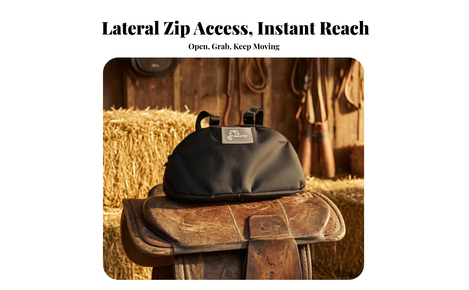 Saddle Bag with Compartments Tough Horse Saddle Bag Secure for Trail Riders