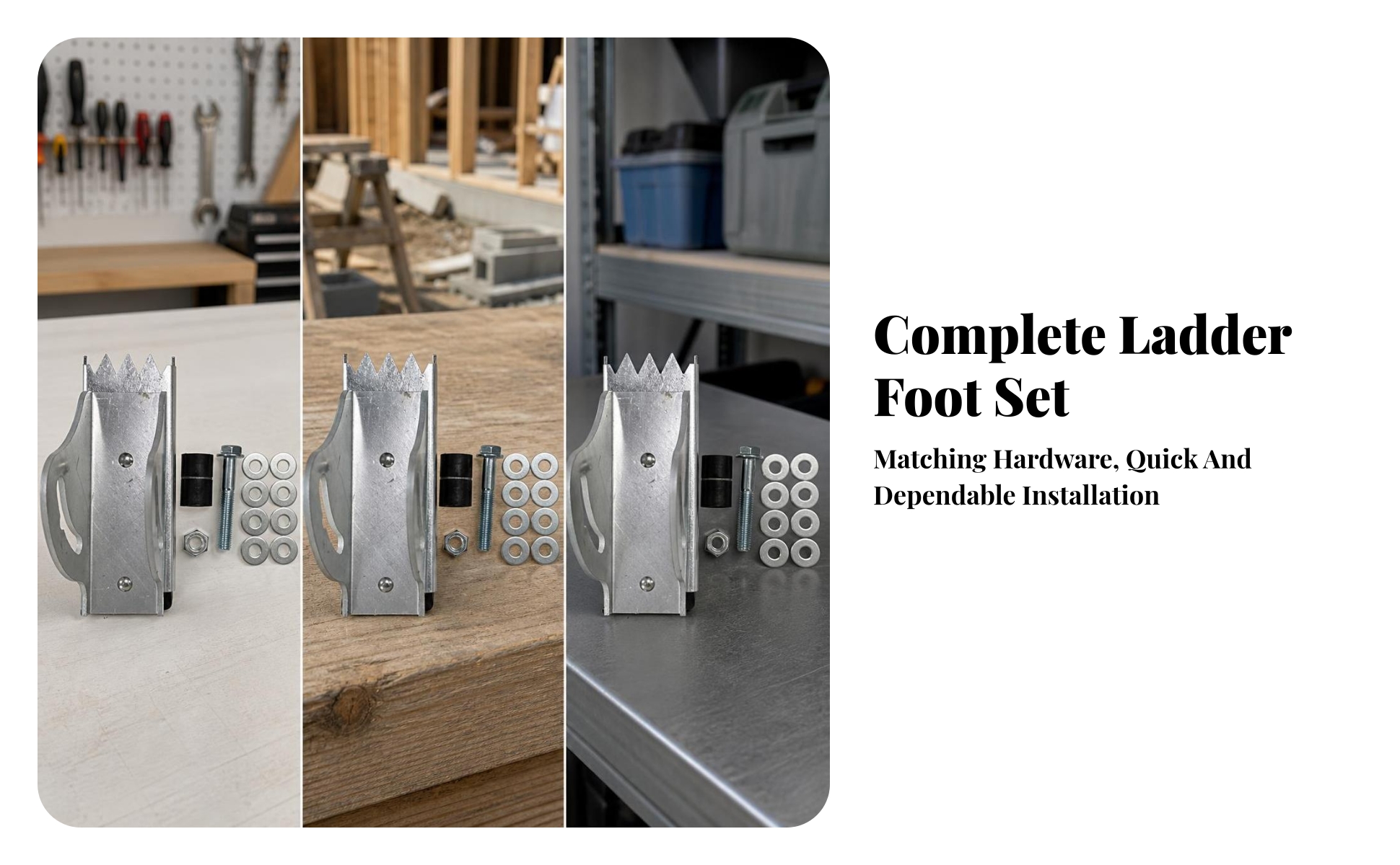 Replacement Ladder Foot Aluminum Extension Ladder Shoe Serrated for Contractors