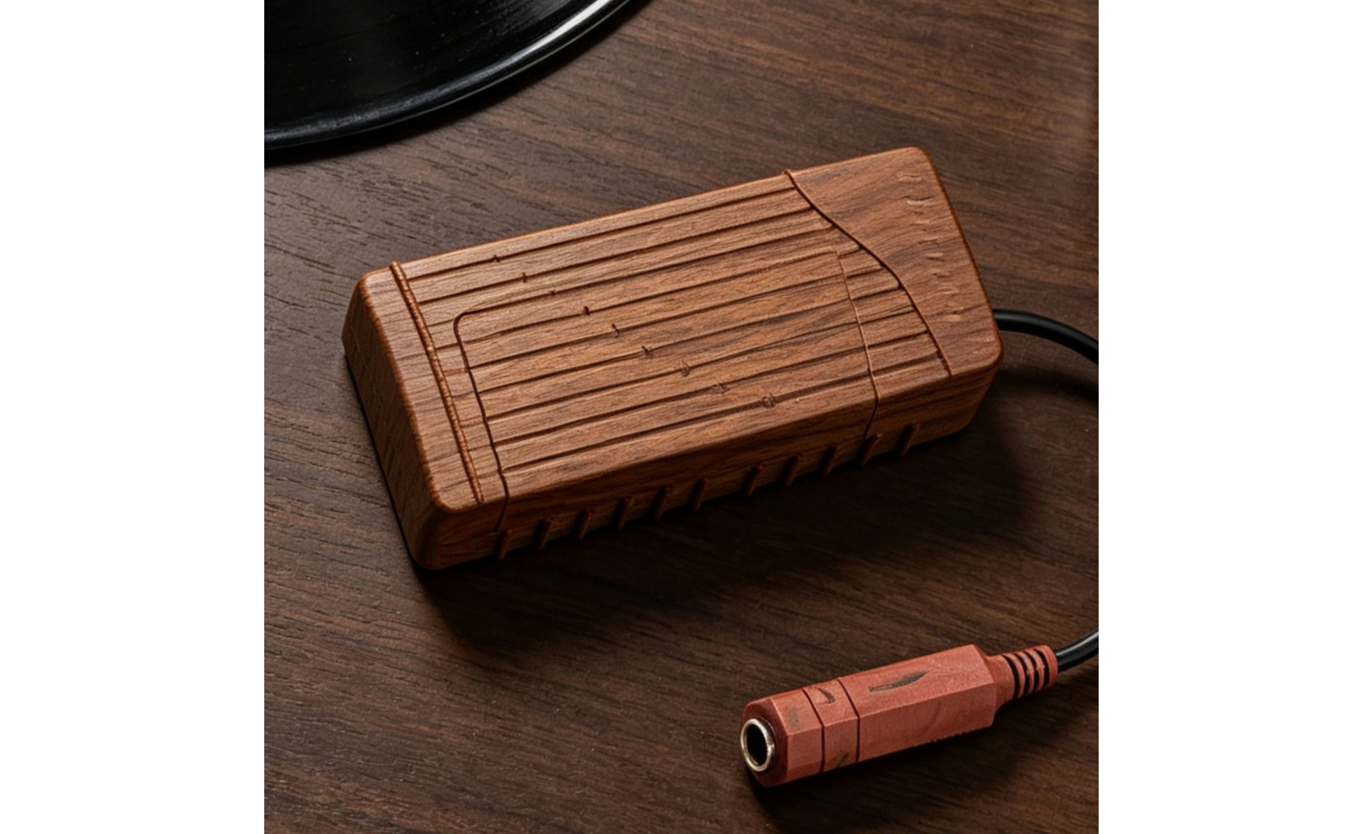 Guzheng Pickup with Peel-and-Stick Design Wood-Grain Pickup with Jack