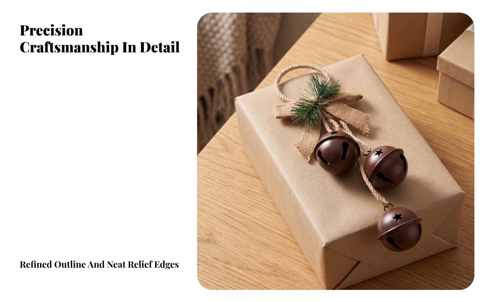 Christmas Hanging Ornament with Rope Loop Easy to Hang Metal Ornament with Bells