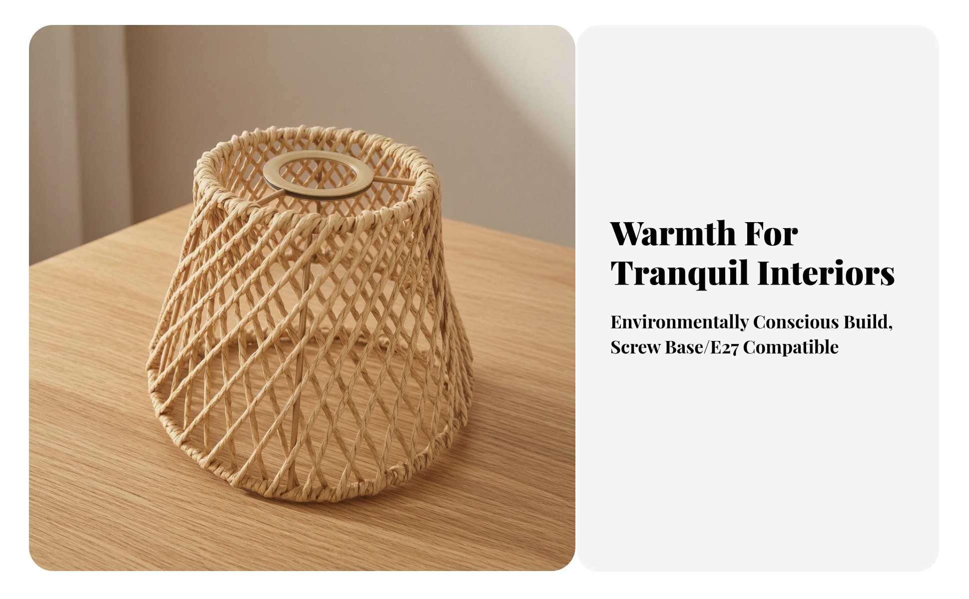 Woven Paper Rope Lamp Shade Handwoven Pendant Lamp Shade Natural for Dining Room