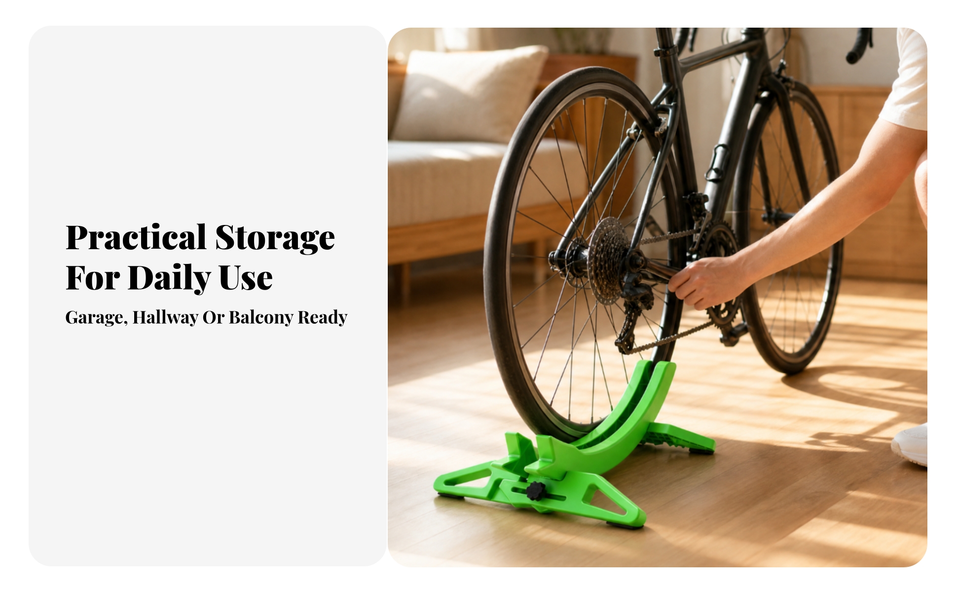 Cycle Display Stand Adjustable Bike Parking Stand Detachable for Apartment