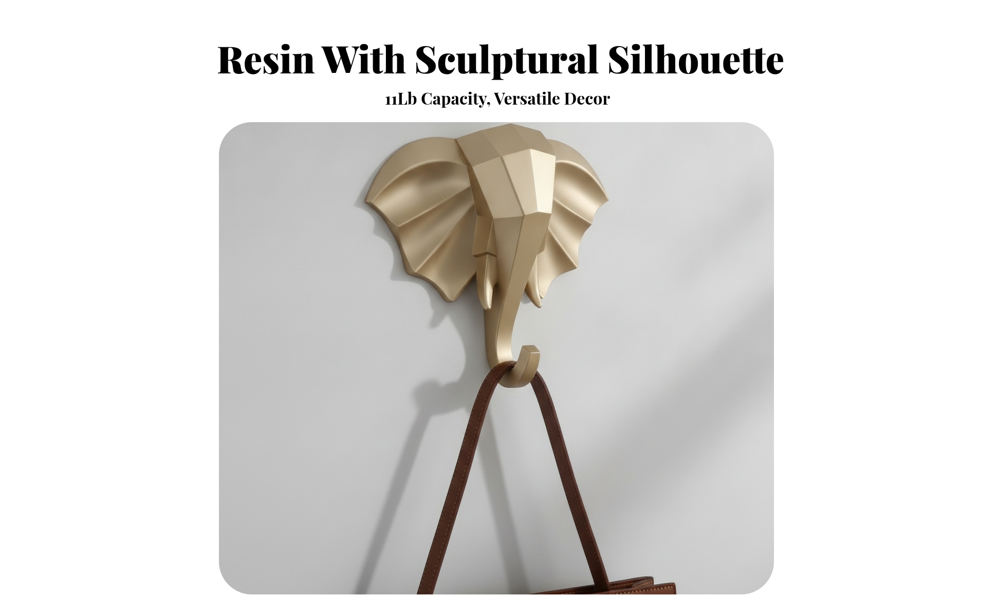 Resin Wall Hook No Elephant-Head Wall Hook Easy Installation