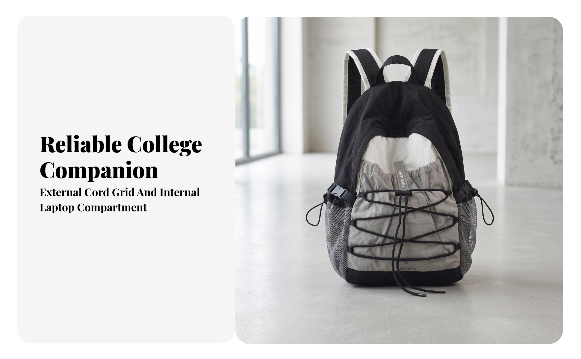 Nylonrucksack Sportlich Rucksack mit Kordelzugtasche Verstellbar für Studenten