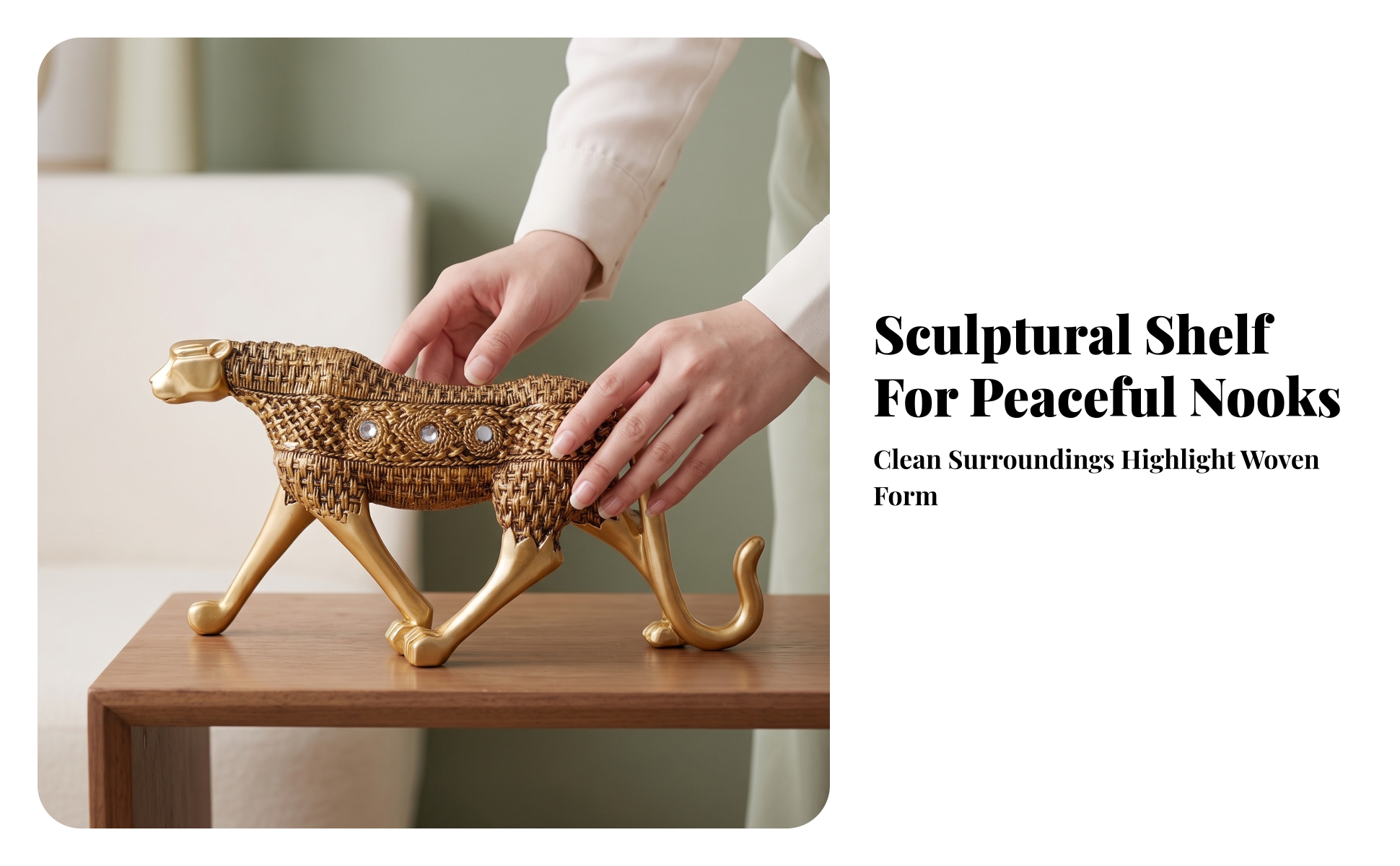 Leopard Figurine Sleek Leopard Statue Artistic for Console Table, Art Collectors