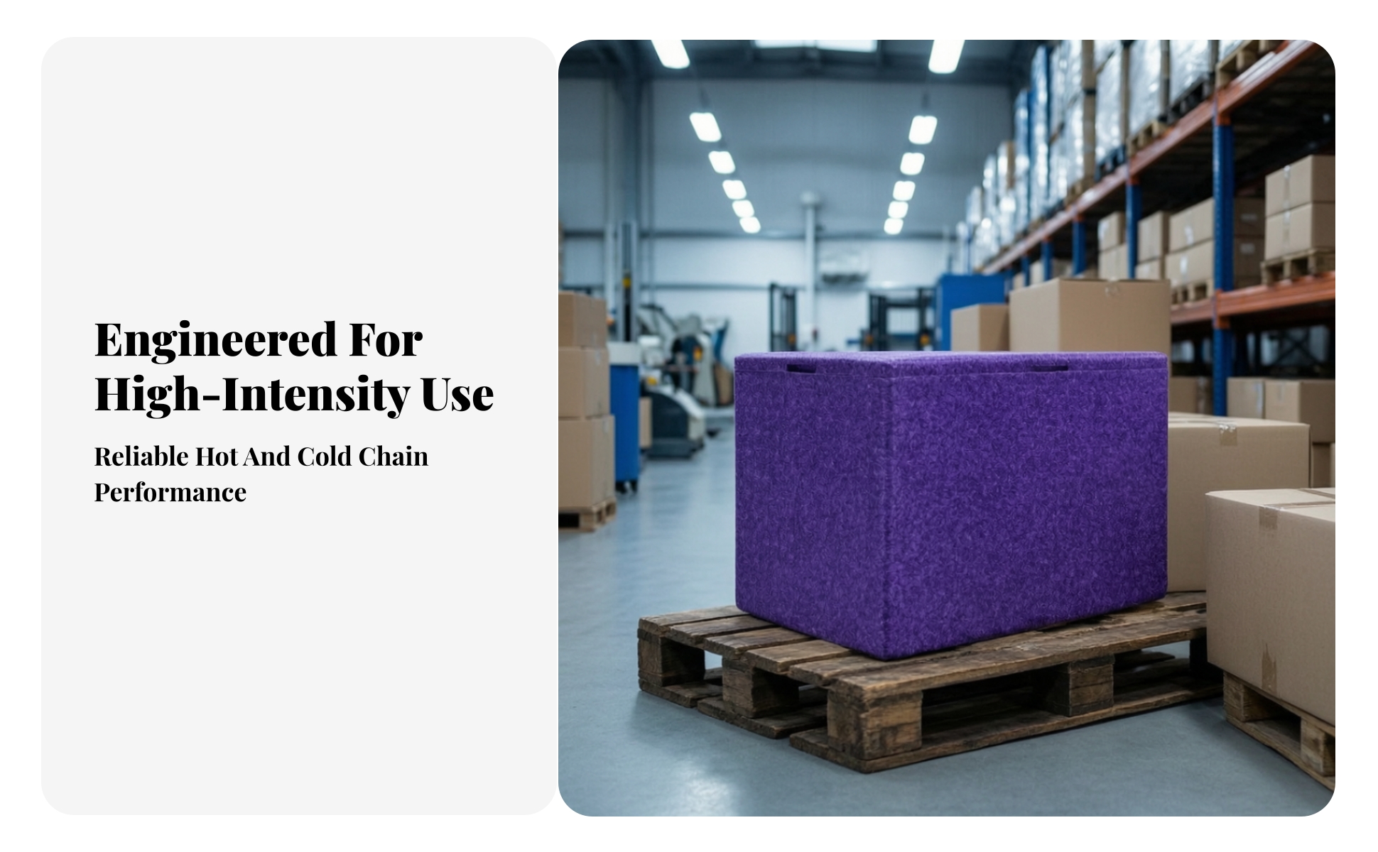 Expanded Polypropylene Cooler Box with Hinged Lid Heavy-Duty Insulated Foam Box