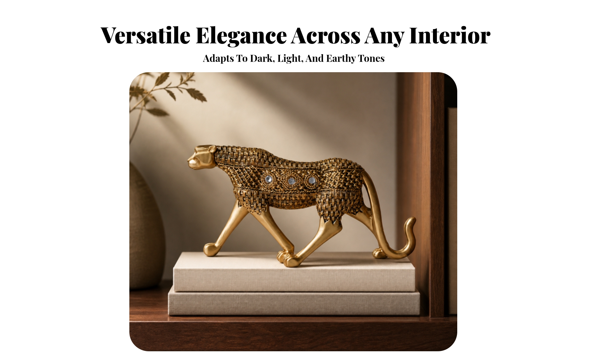 Leopard Figurine Sleek Leopard Statue Artistic for Console Table, Art Collectors