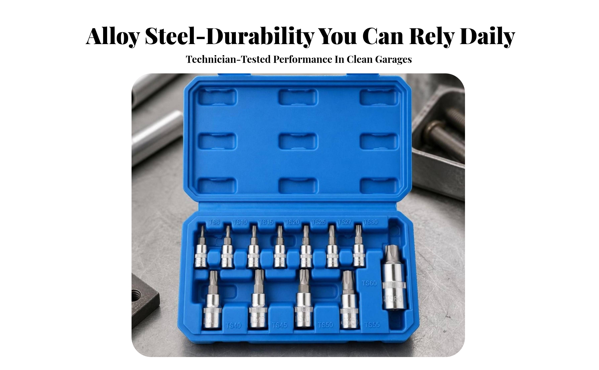 12 Pieces Star-Shaped Socket Set Precision Chamfered Socket Set for Mechanics