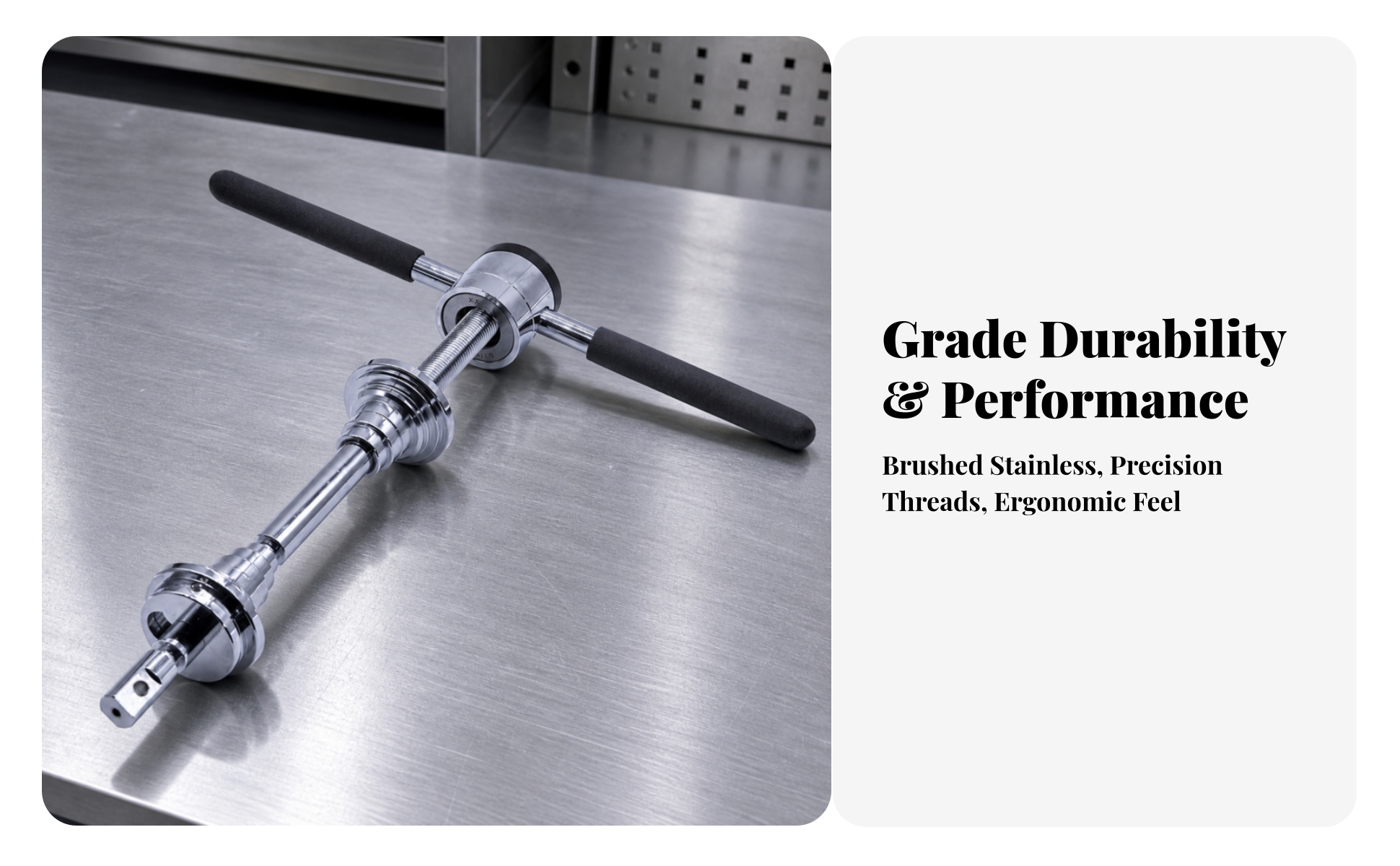 Cycle Headset Press Stainless Steel for Home Garages
