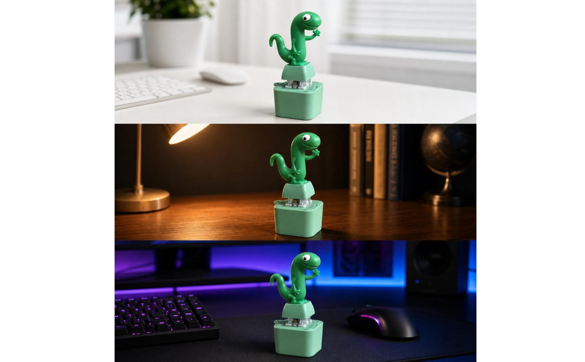 Reptile Button Fidget Toy Cute Reptile Desk Button Stress-Relief for Students
