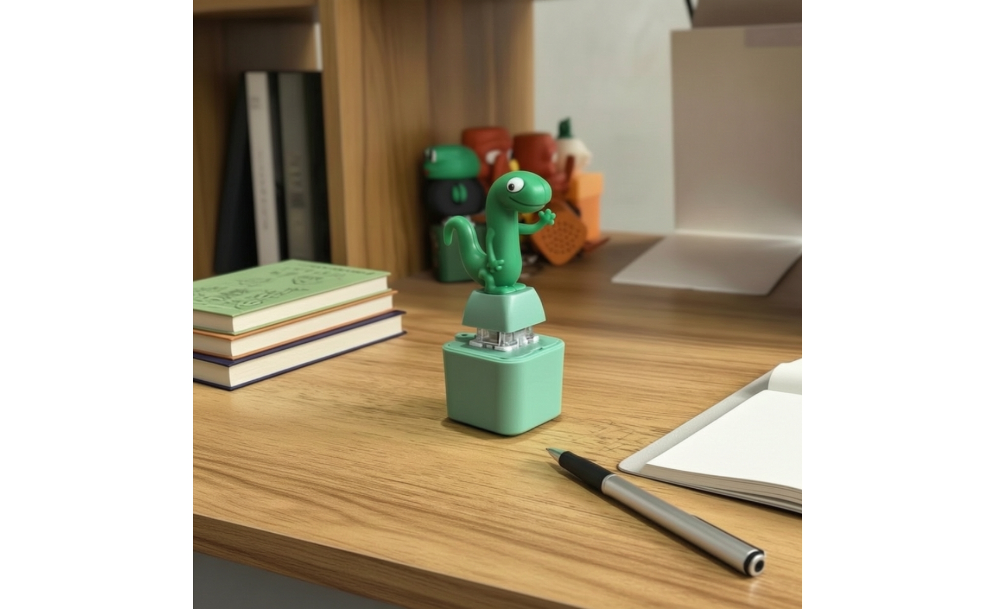 Reptile Button Fidget Toy Cute Reptile Desk Button Stress-Relief for Students