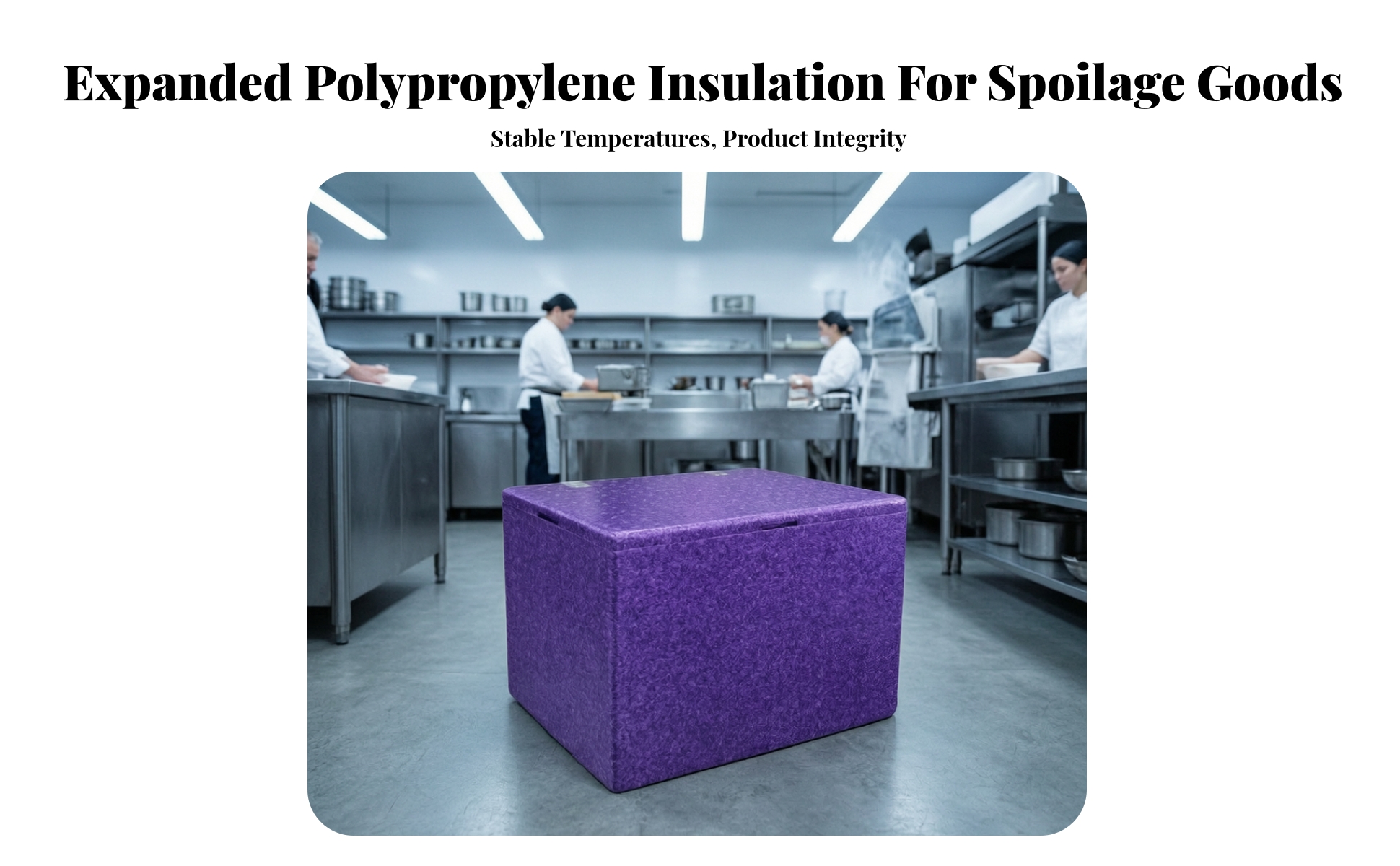Expanded Polypropylene Cooler Box with Hinged Lid Heavy-Duty Insulated Foam Box