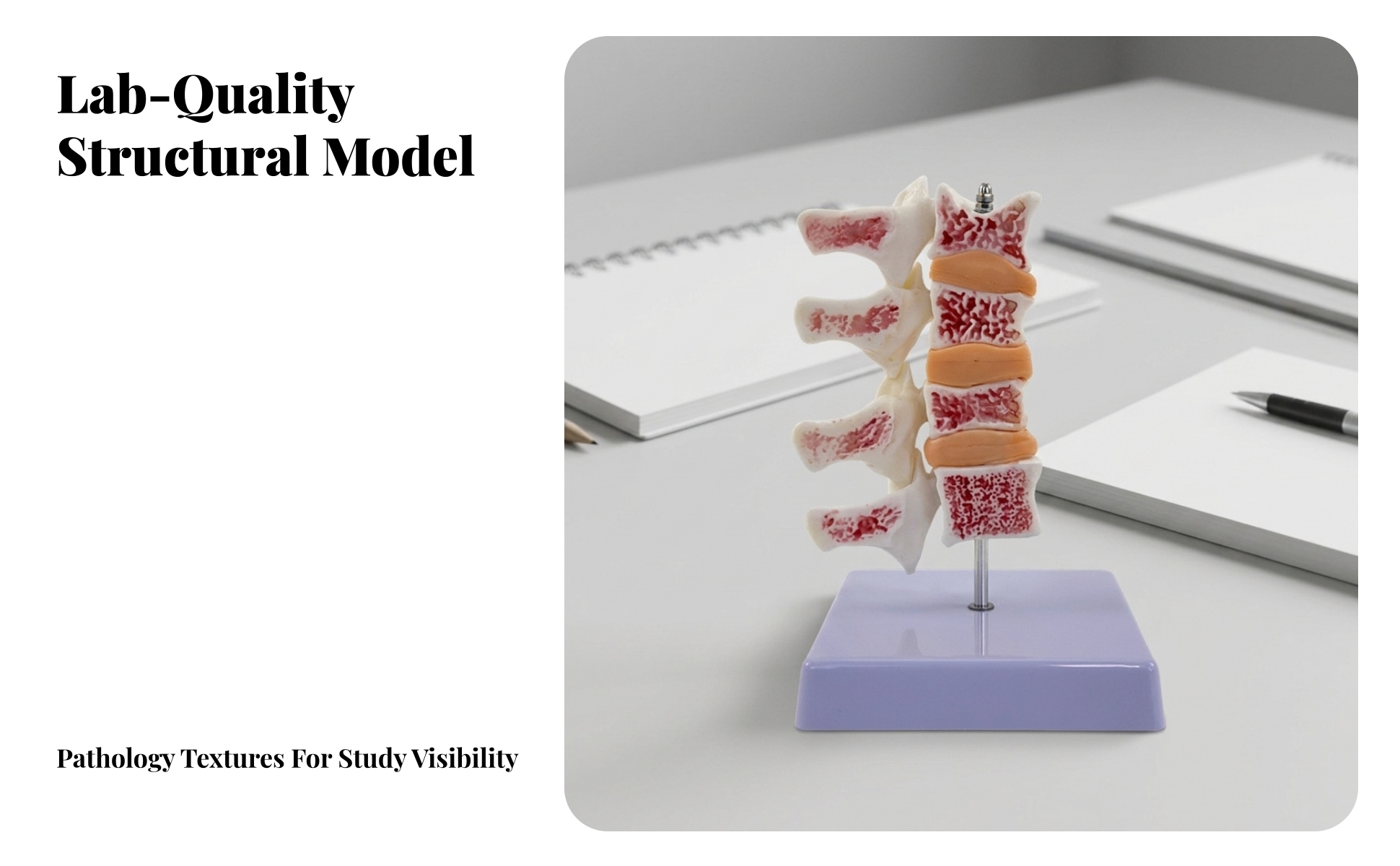 Osteoporosis Spine Model Stable for Classroom, Laboratory, Doctors, Teachers