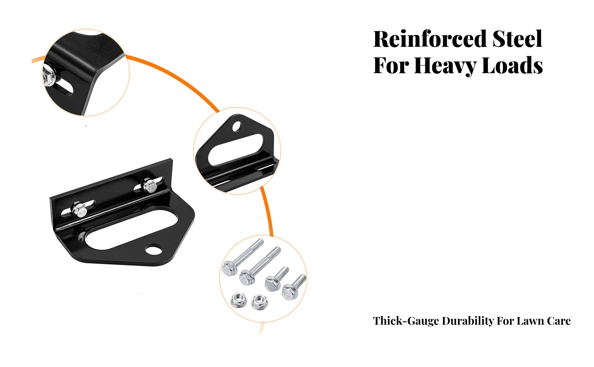 Trailer-Hitch Mounting Bracket Heavy-Duty for Yard Work, Homeowners, Landscapers