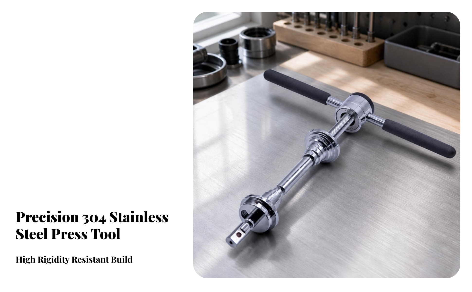 Cycle Headset Press Stainless Steel for Home Garages