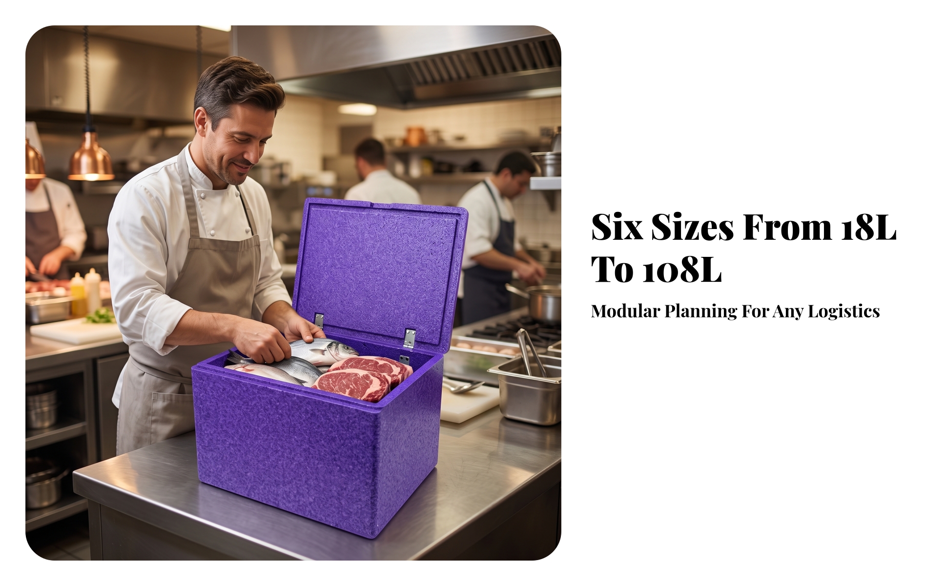Expanded Polypropylene Cooler Box with Hinged Lid Heavy-Duty Insulated Foam Box