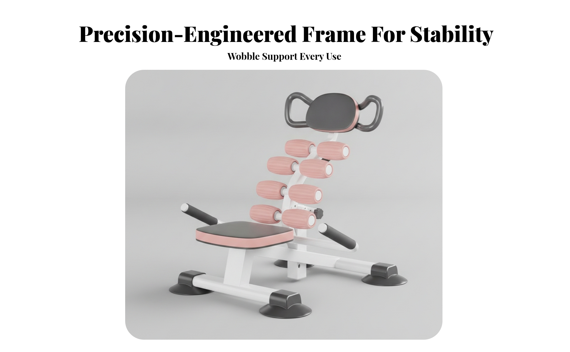 Back Extension Machine Curved Handgrips for Home Gym, Wellness Areas