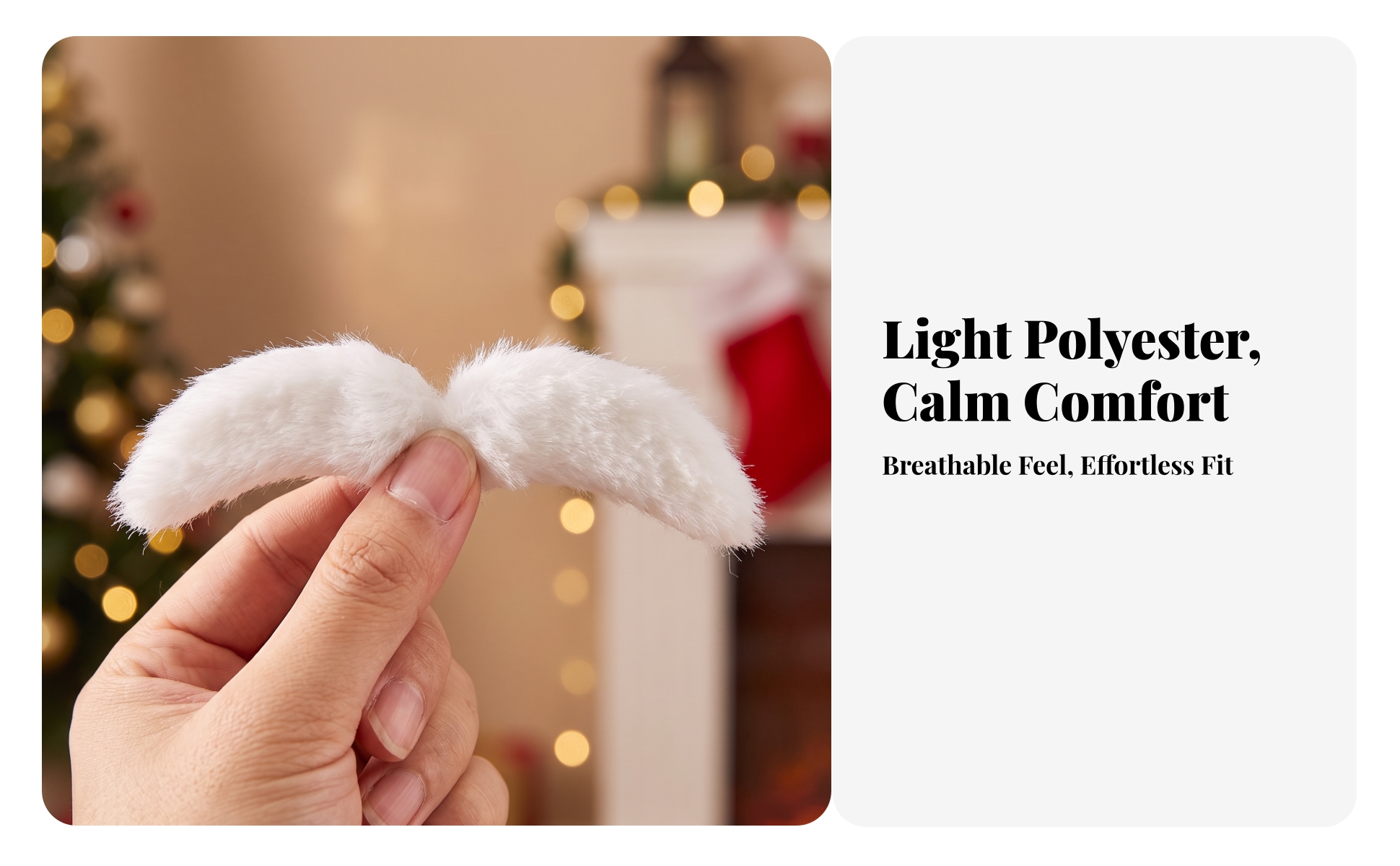 Santa Eyebrows Bushy Santa Christmas Eyebrows Voluminous for Stage Performances