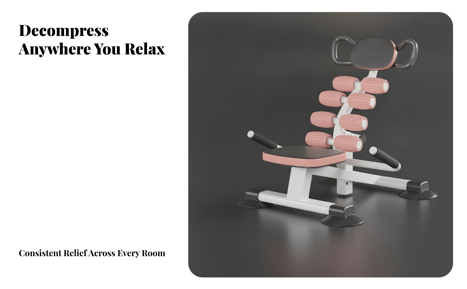 Back Extension Machine Curved Handgrips for Home Gym, Wellness Areas