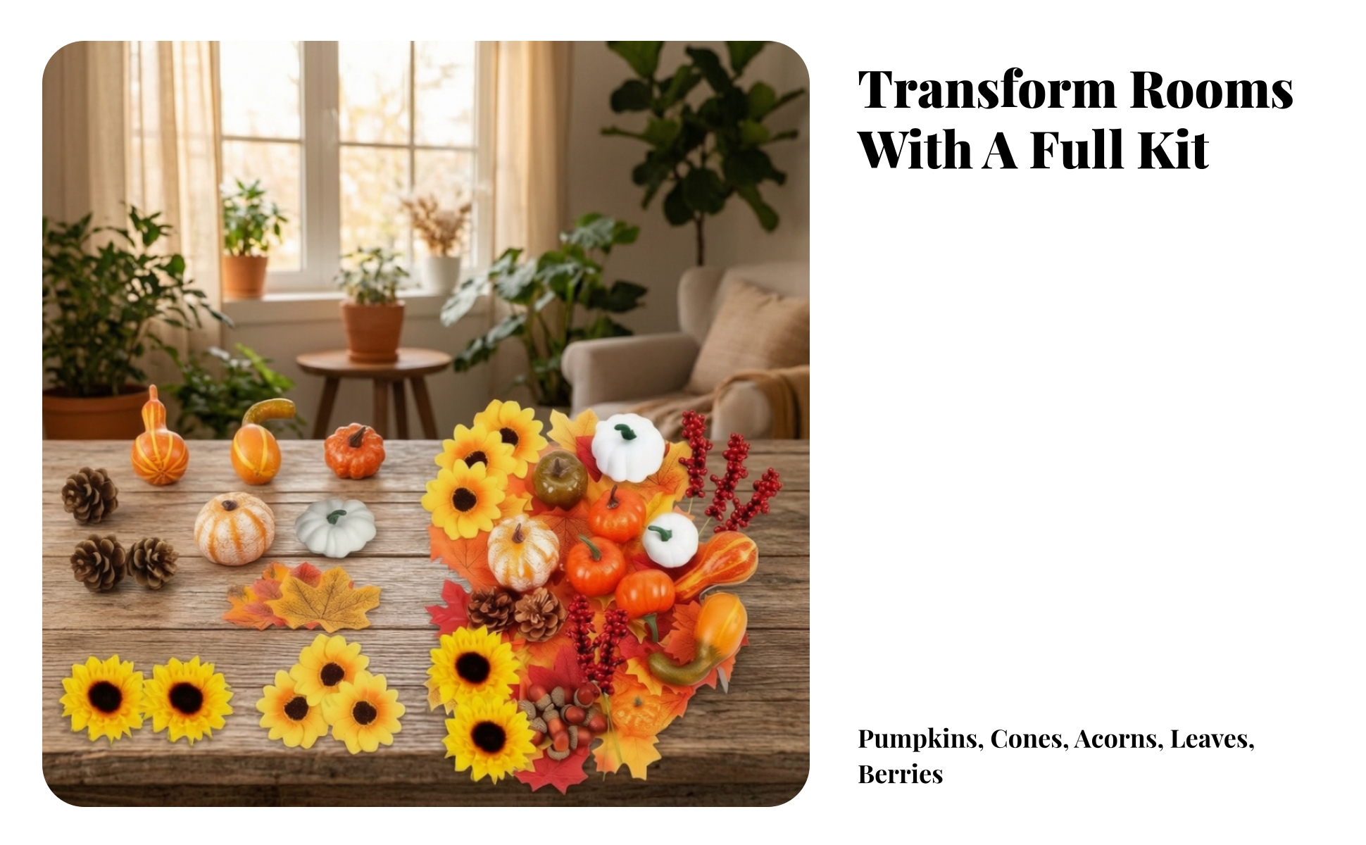 96 Pieces Faux Harvest Mix Realistic Artificial Pumpkin Set Assorted for Mantel