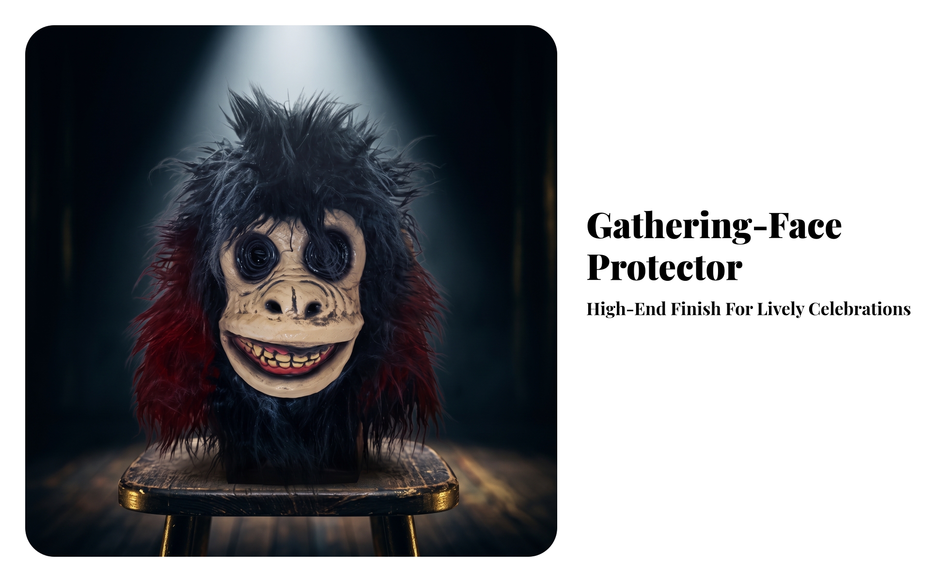 Ape Mask Trim-to-Fit Gorilla Mask Creepy for Costume Parties, Adults, Cosplayers