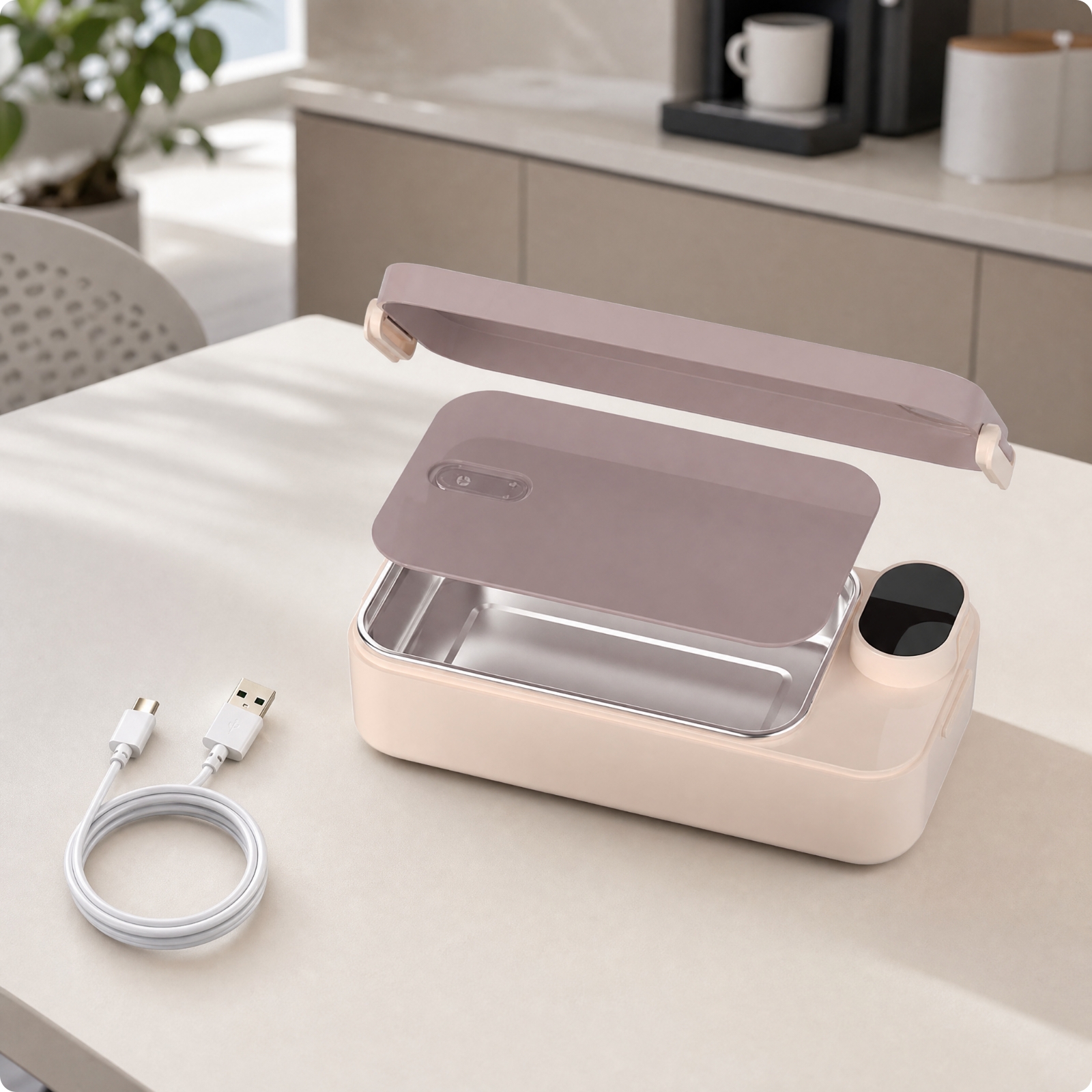 Portable Electric Lunch Box Cordless for Work, School
