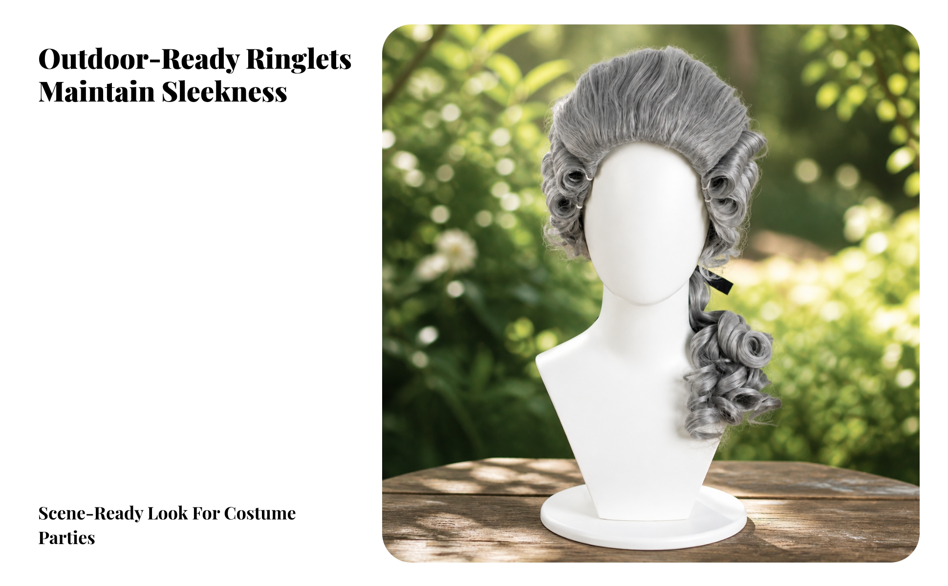 Short Cosplay Hairpiece with Ponytail Lightweight for Theater, Cosplayers