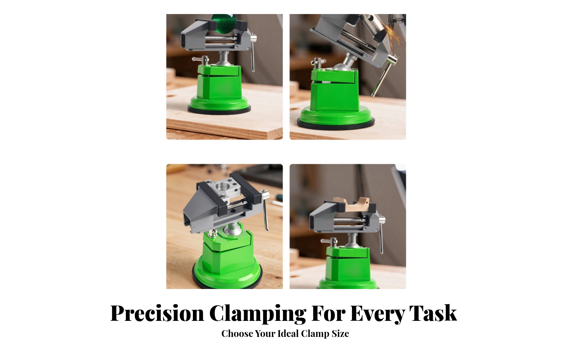 Bench Vise with Suction Cup Base Compact Swivel Ball Joint Vise for Handcrafting