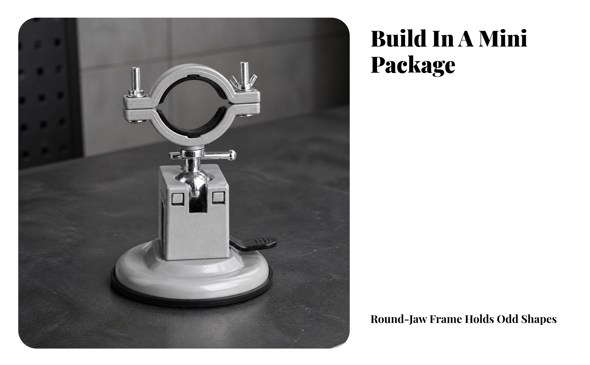 Bench Vise with Suction Cup Base Compact Swivel Ball Joint Vise for Handcrafting