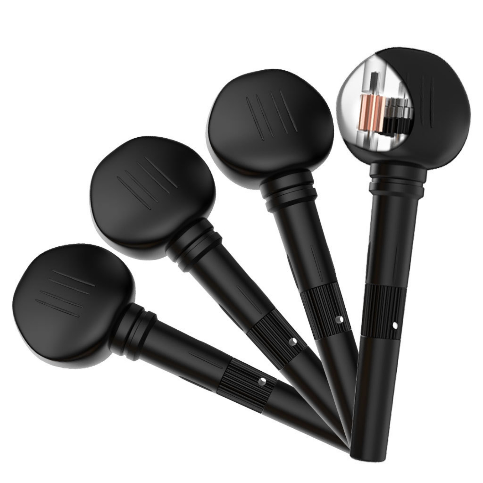 4 Pieces Mechanical Violin Peg Black ABS Violin Tuning Peg Sturdy for Luthiers