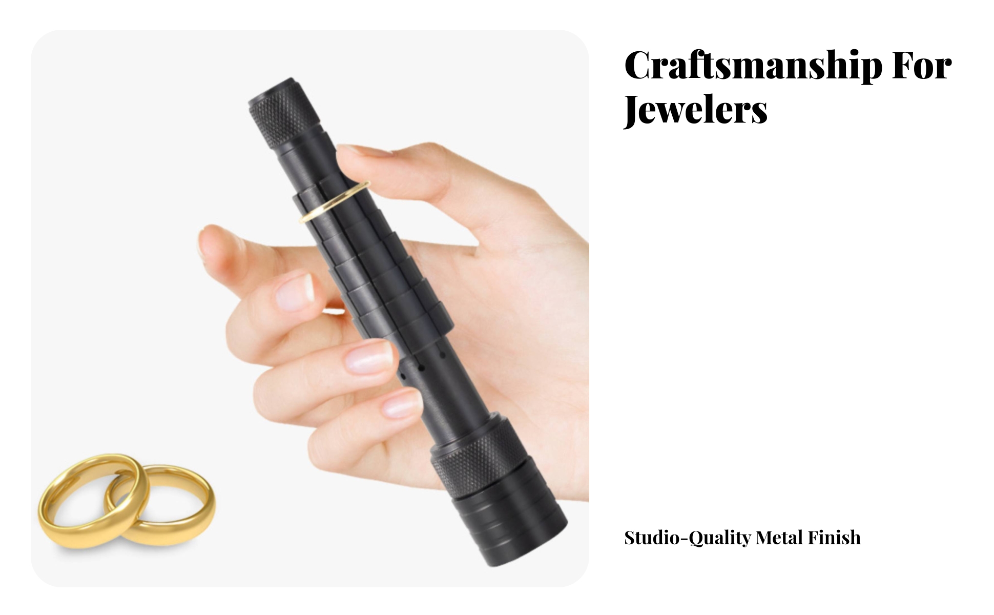 Metal Band Enlarger Exact Stepped Band Mandrel with Knurled Ends Graduated