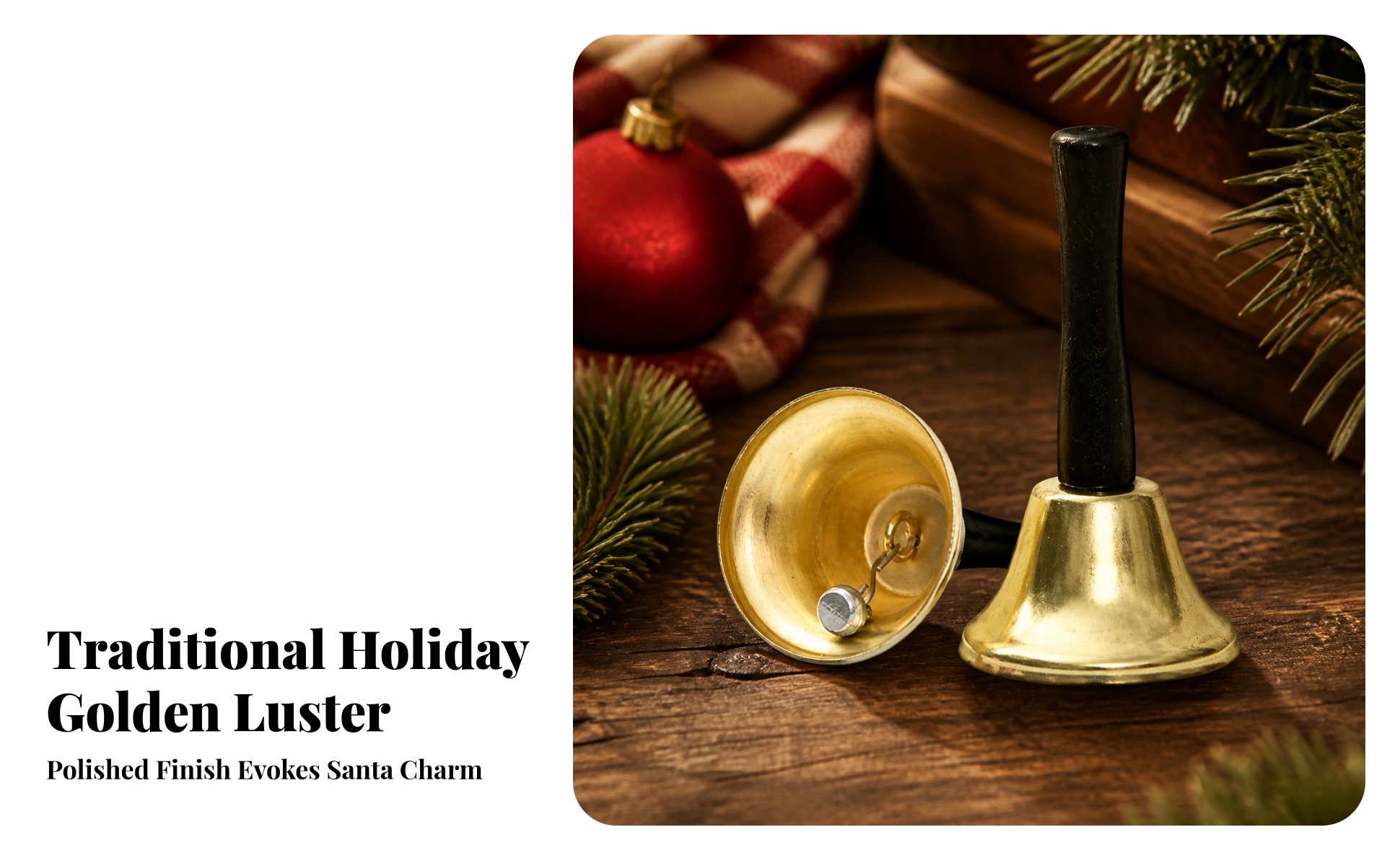 Metal Bell with Handle Comfortable Grip Call Bell with Handle Loud for Classroom