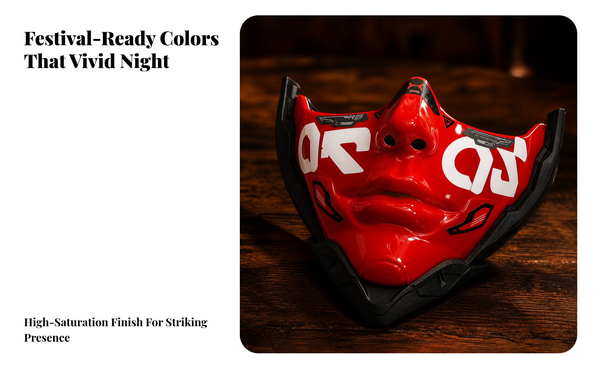 Half Face Mask Lightweight Cosplay Mask Sculpted for Conventions, Cosplayers