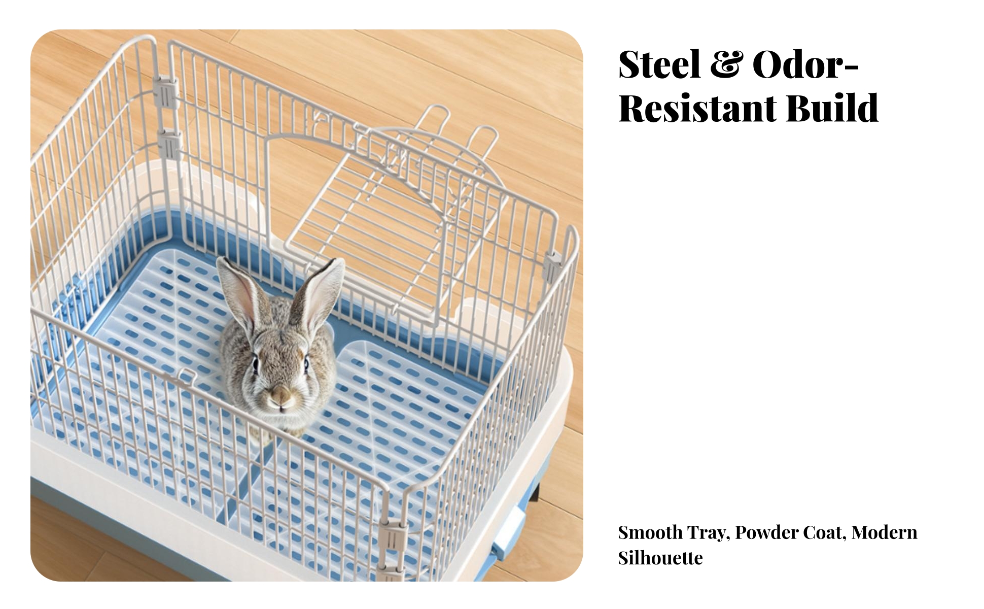 Small Pet Habitat Easy to Clean Small Pet Cage with Caster Wheels Spacious